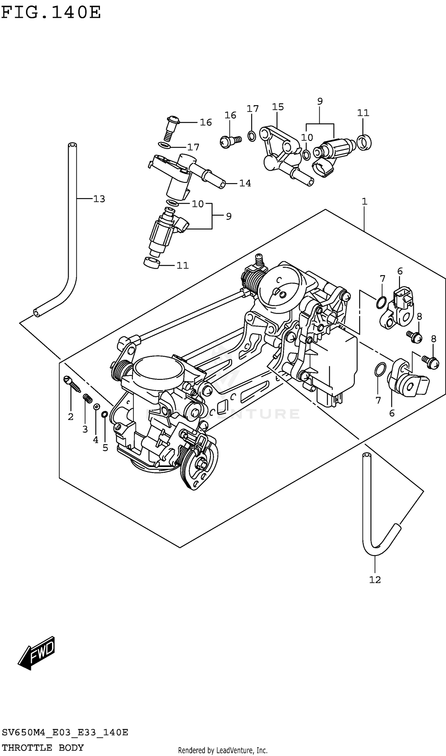 THROTTLE BODY (SV650XAM4 E28)
