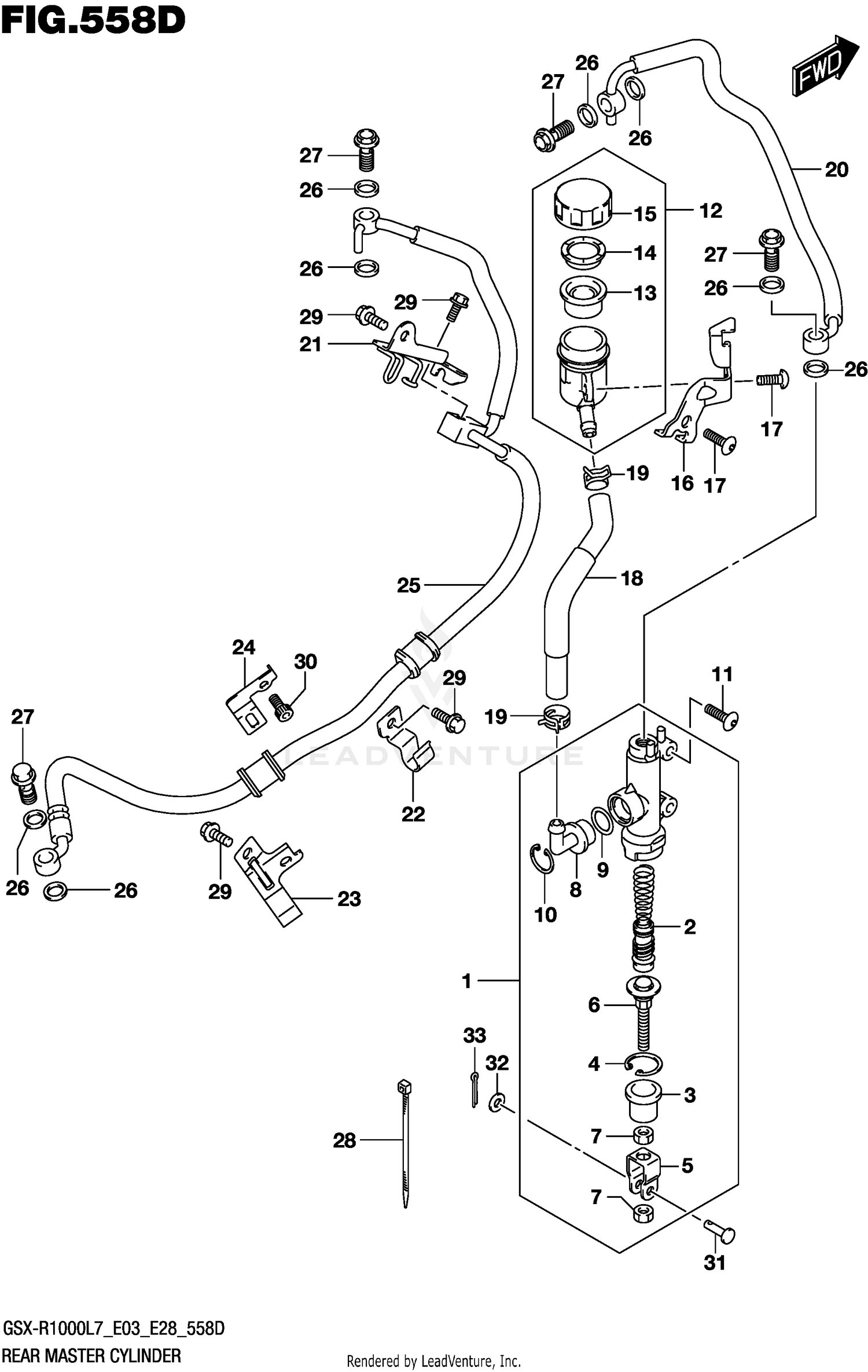 REAR MASTER CYLINDER (GSX-R1000AL7 E03)