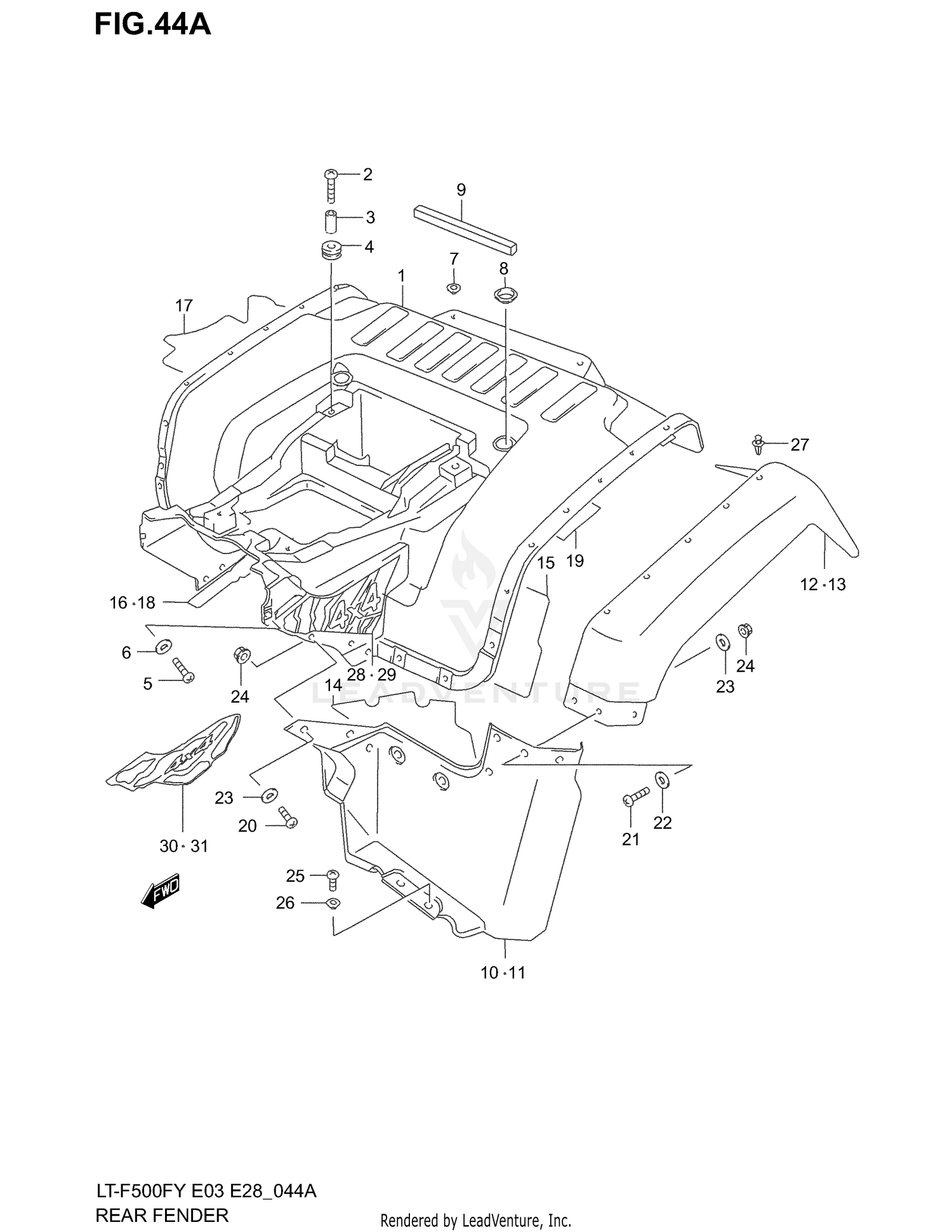 REAR FENDER (MODEL X/Y)