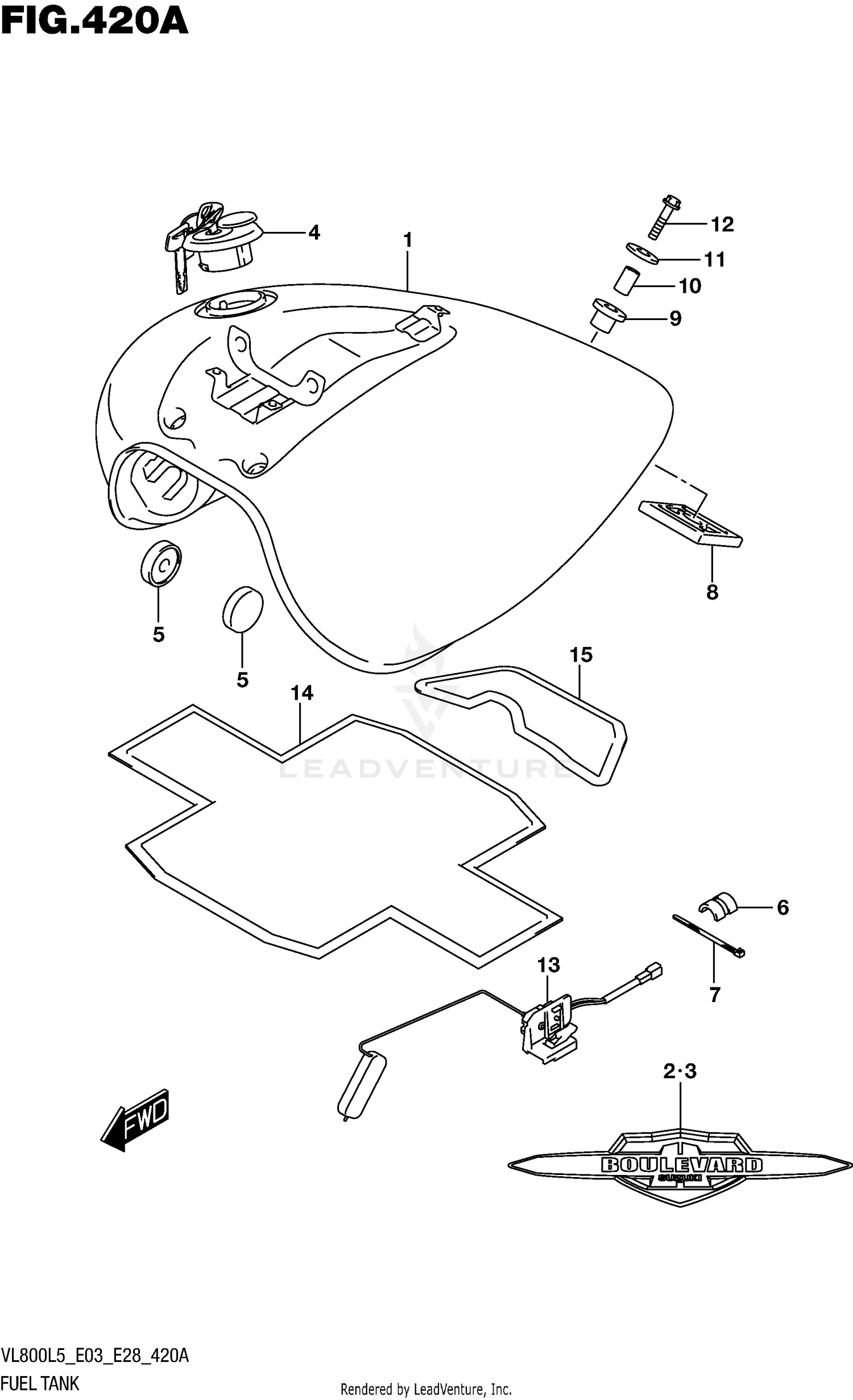 FUEL TANK (VL800L5 E03)