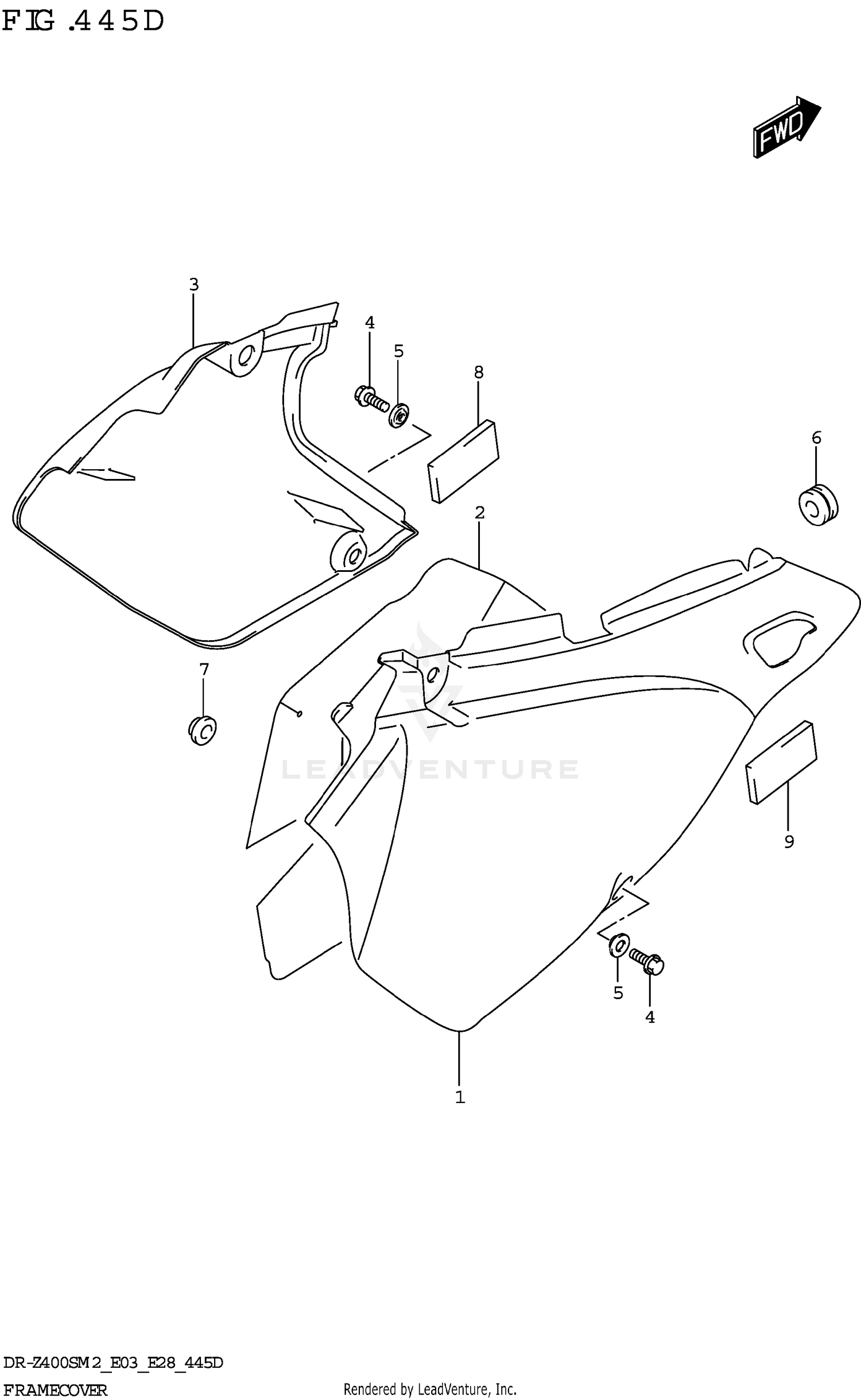 FRAME COVER (DR-Z400S:E33)