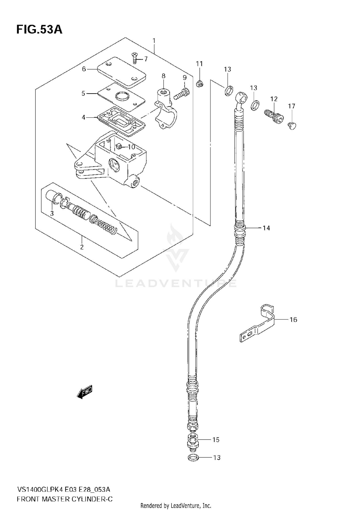 FRONT MASTER CYLINDER (MODEL K5/K6/K7/K8)