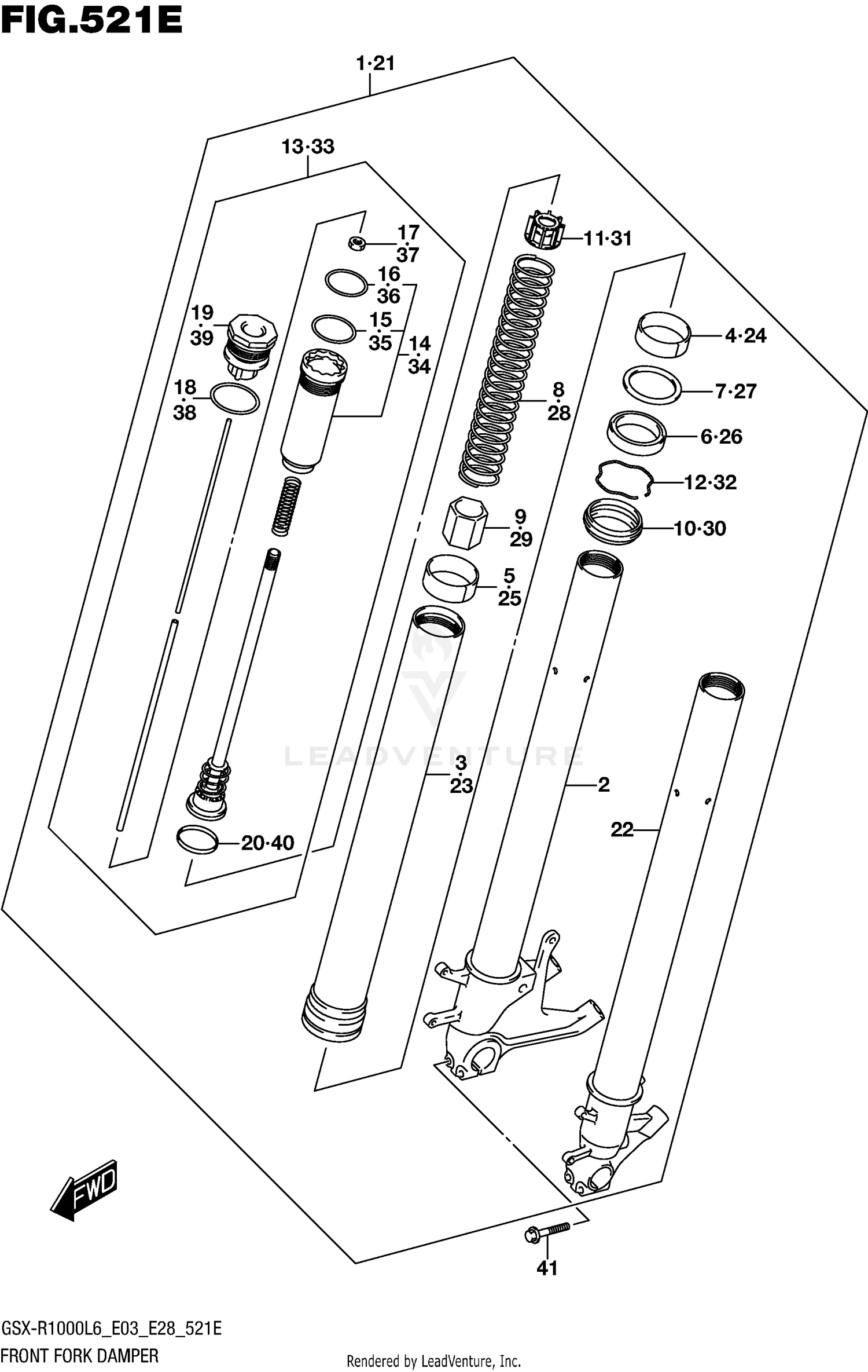 FRONT FORK DAMPER (GSX-R1000AL6 E33)