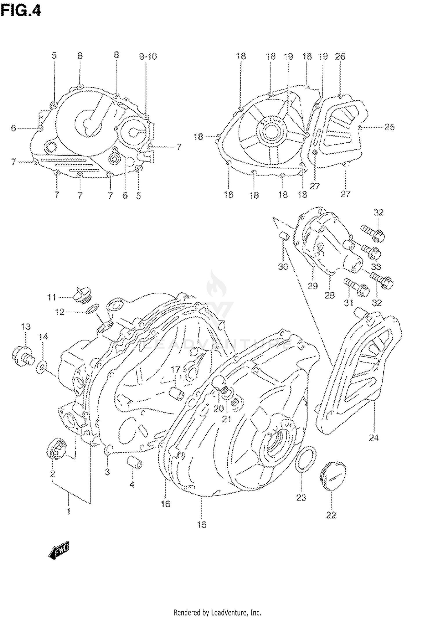 CRANKCASE COVER (MODEL N/P)
