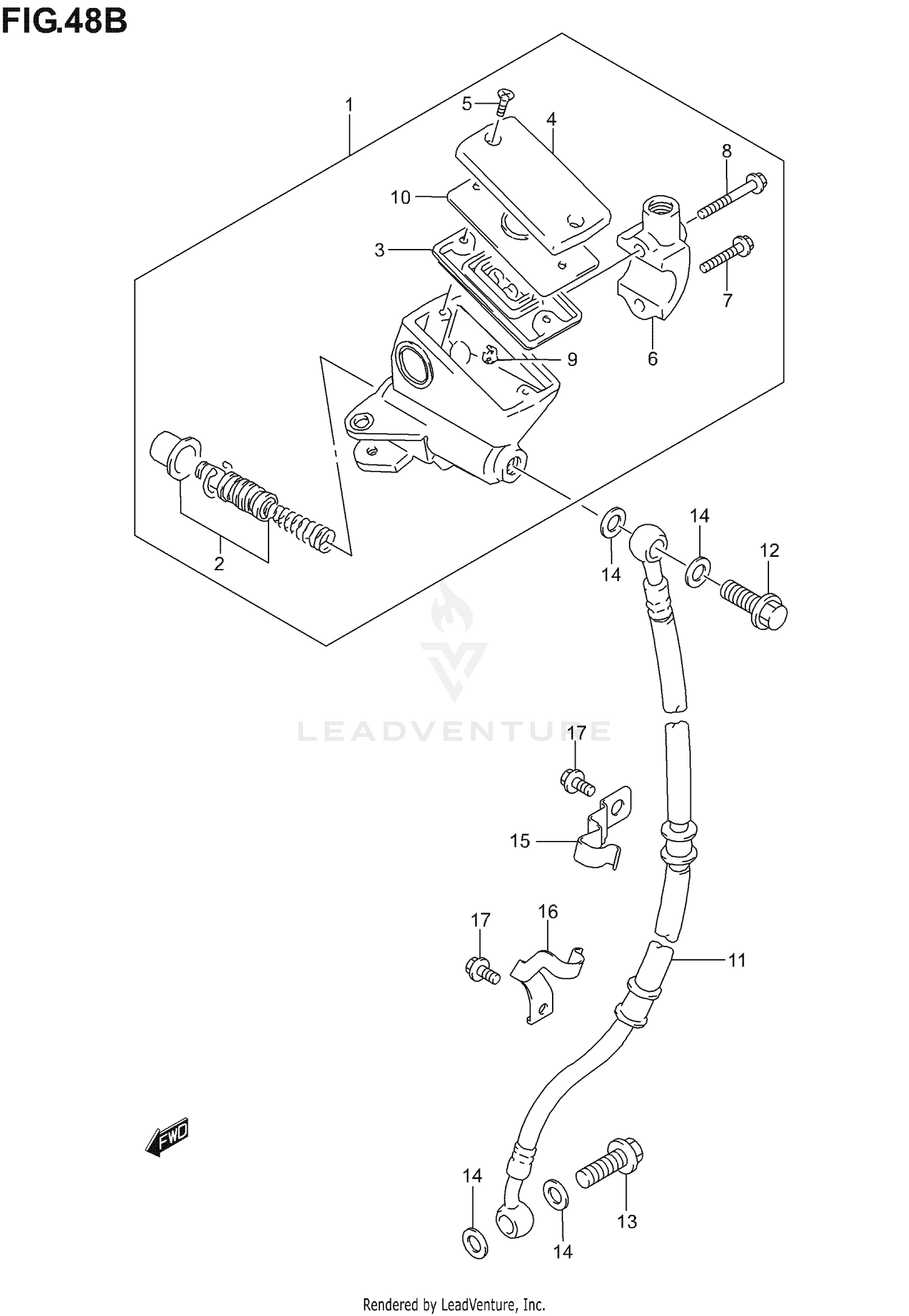 FRONT MASTER CYLINDER (GS500FK4/K5/K6)