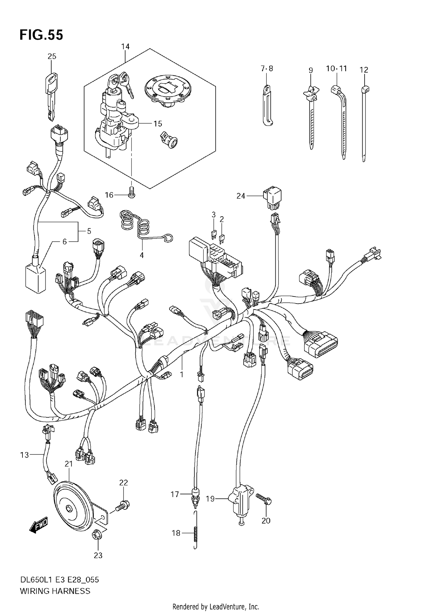 WIRING HARNESS (DL650 L1 E33)