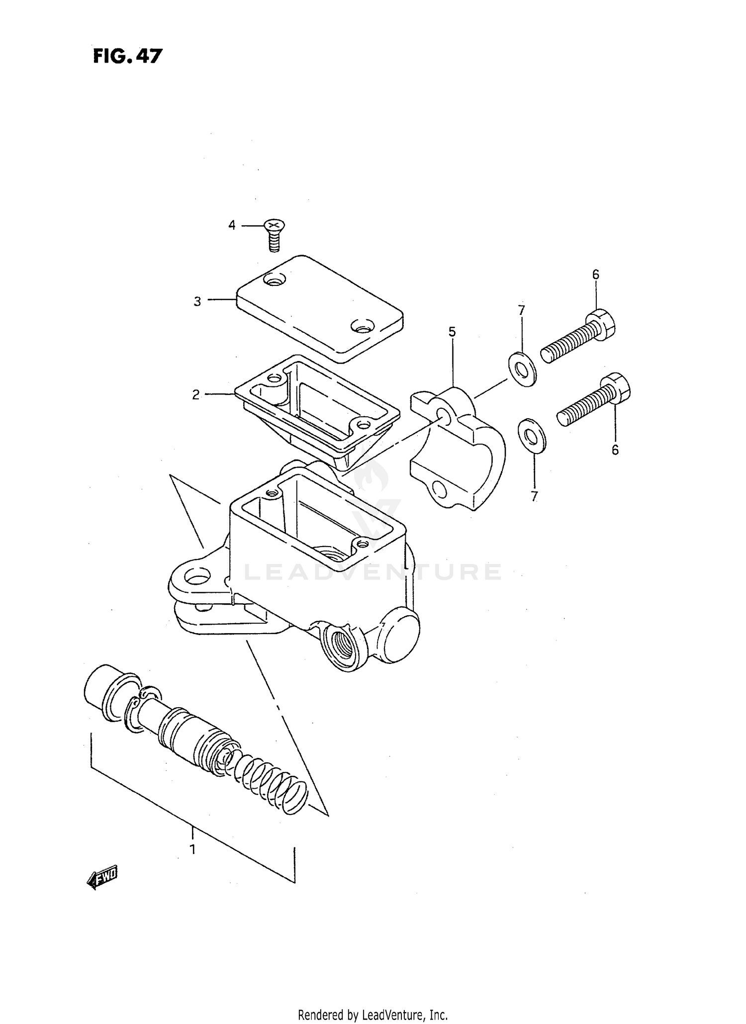 FRONT MASTER CYLINDER (MODEL J/K/L)