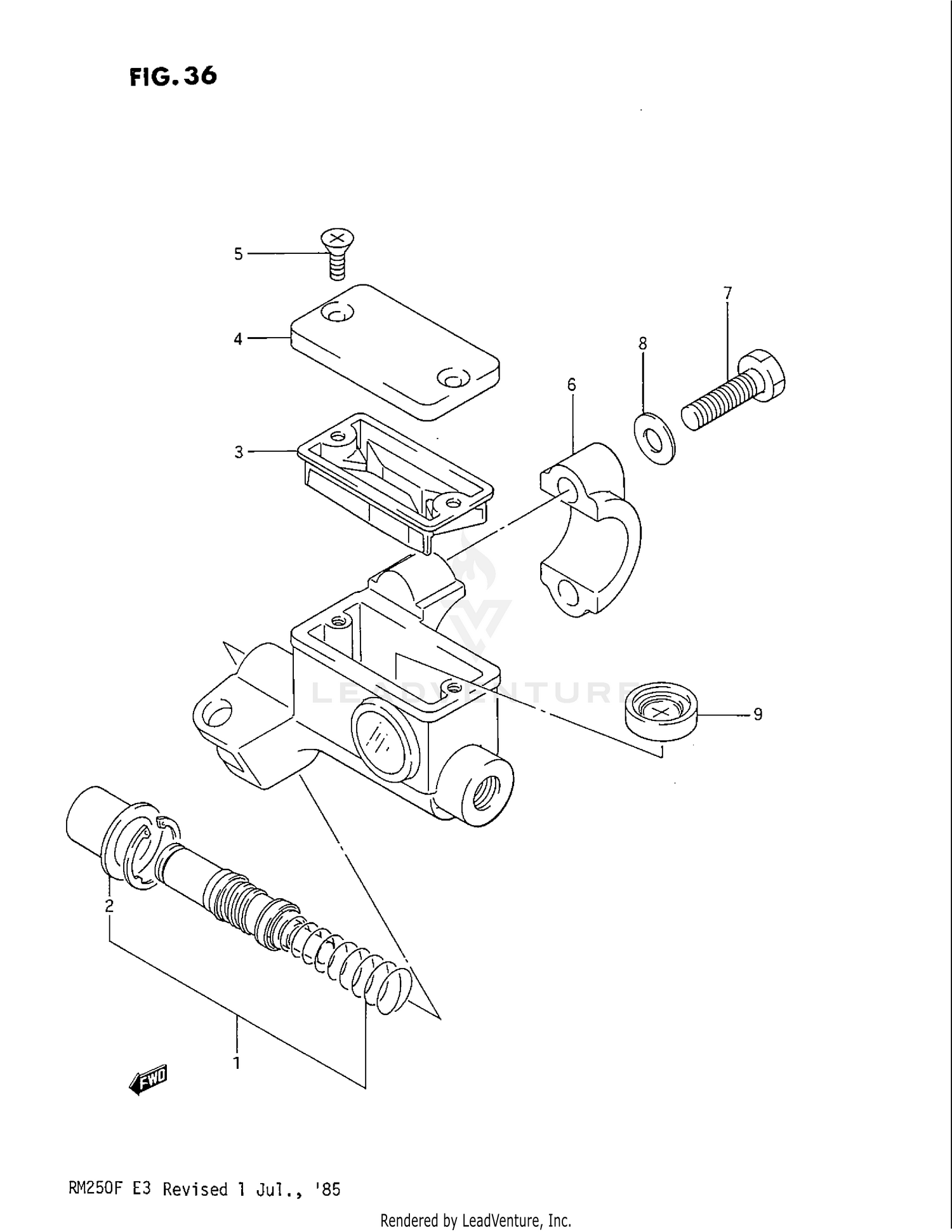FRONT MASTER CYLINDER (MODEL F)