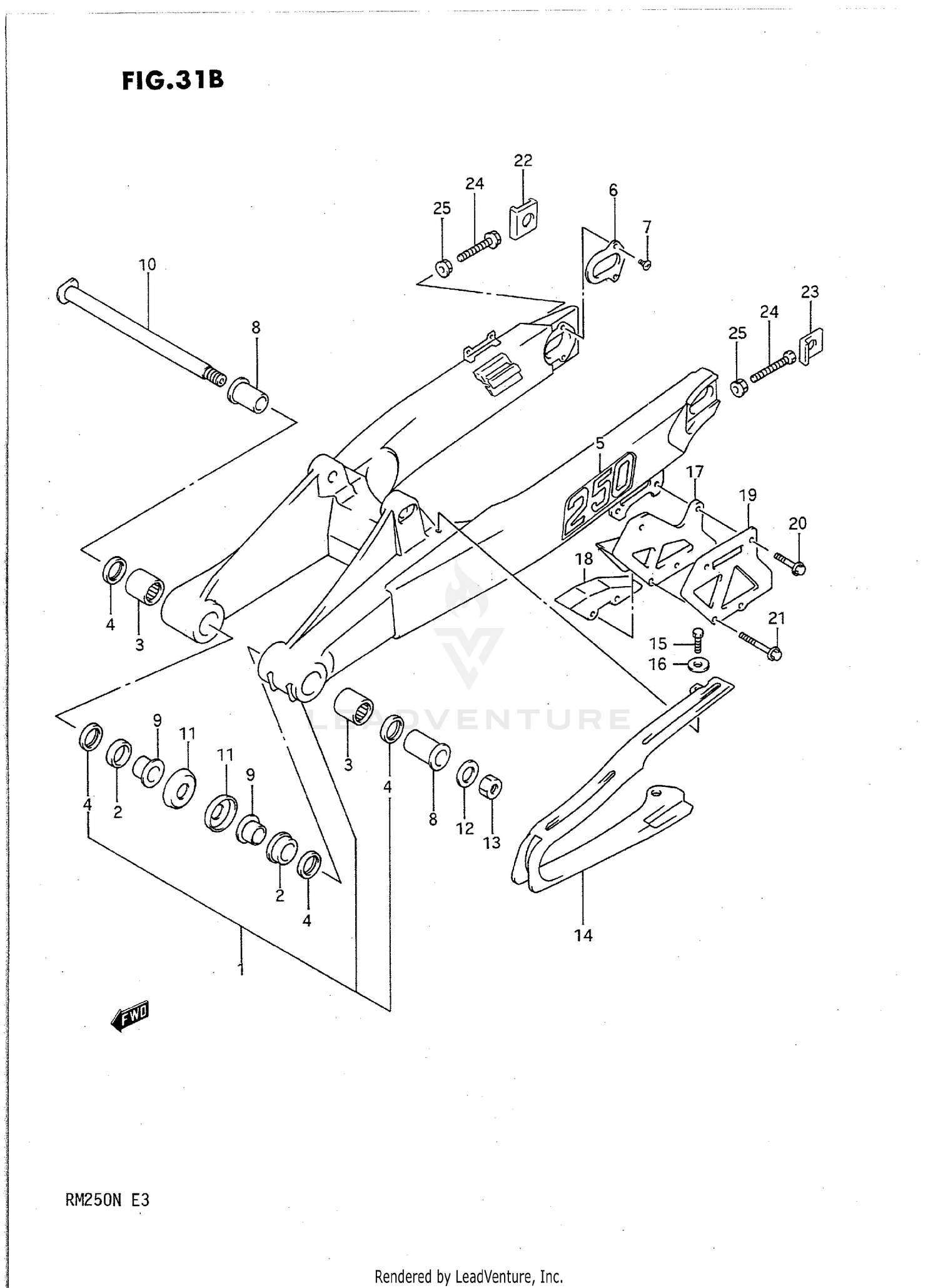 REAR SWINGING ARM (MODEL N)