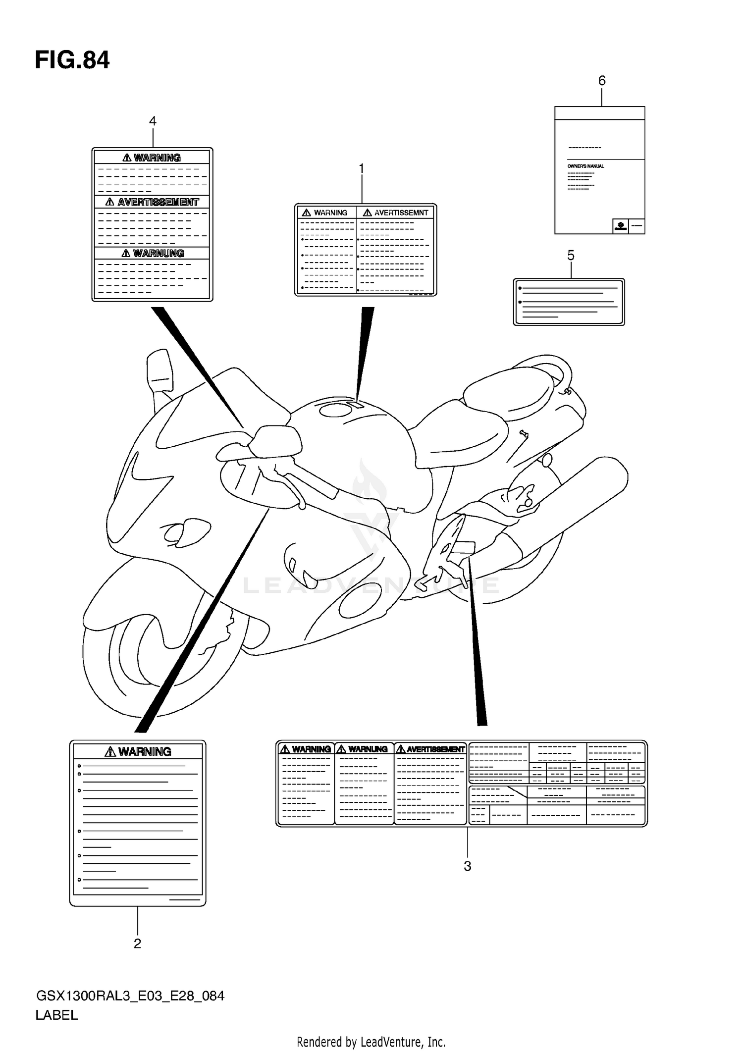 LABEL (GSX1300RAL3 E28)