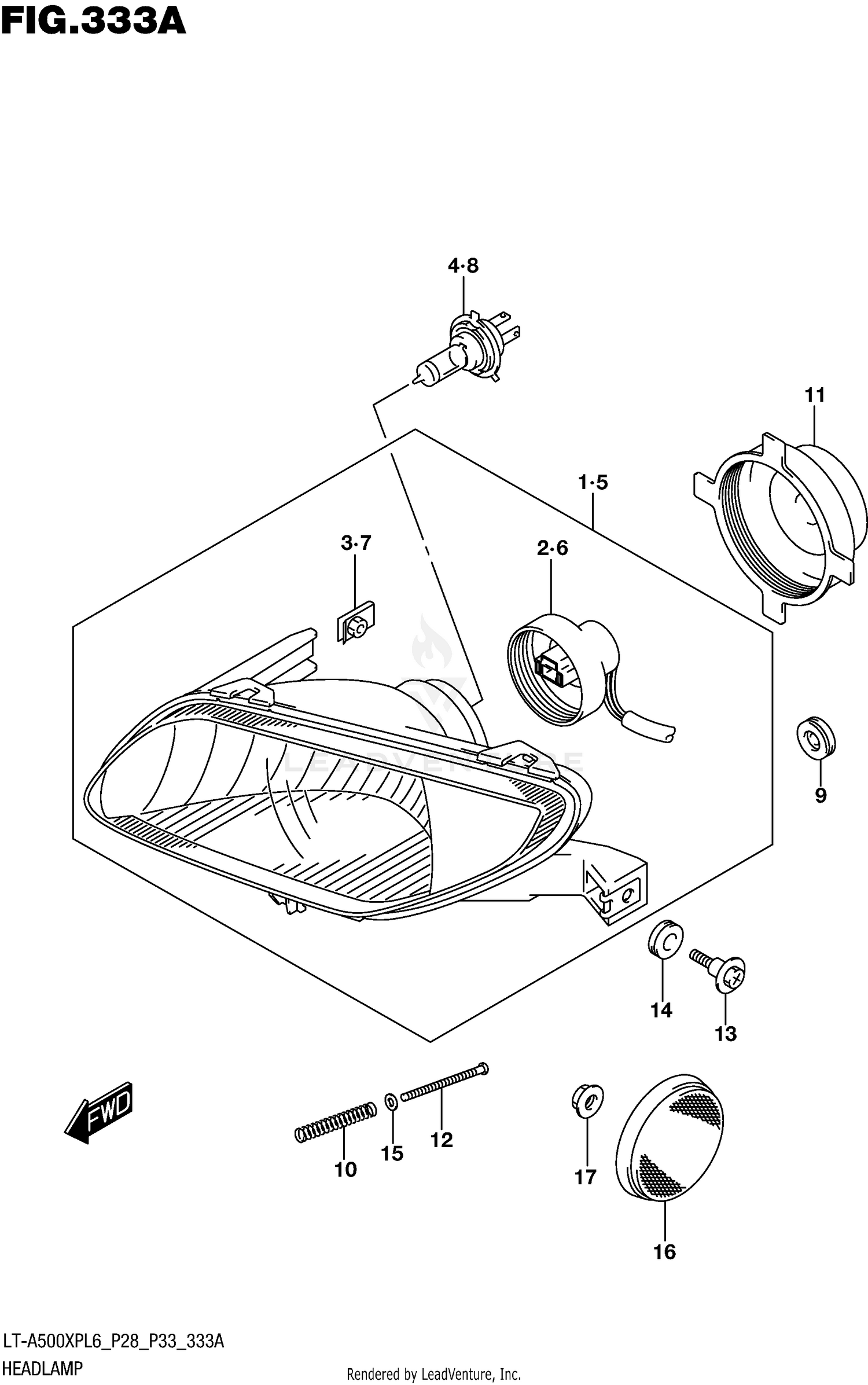 HEADLAMP (LT-A500XPL6 P28)