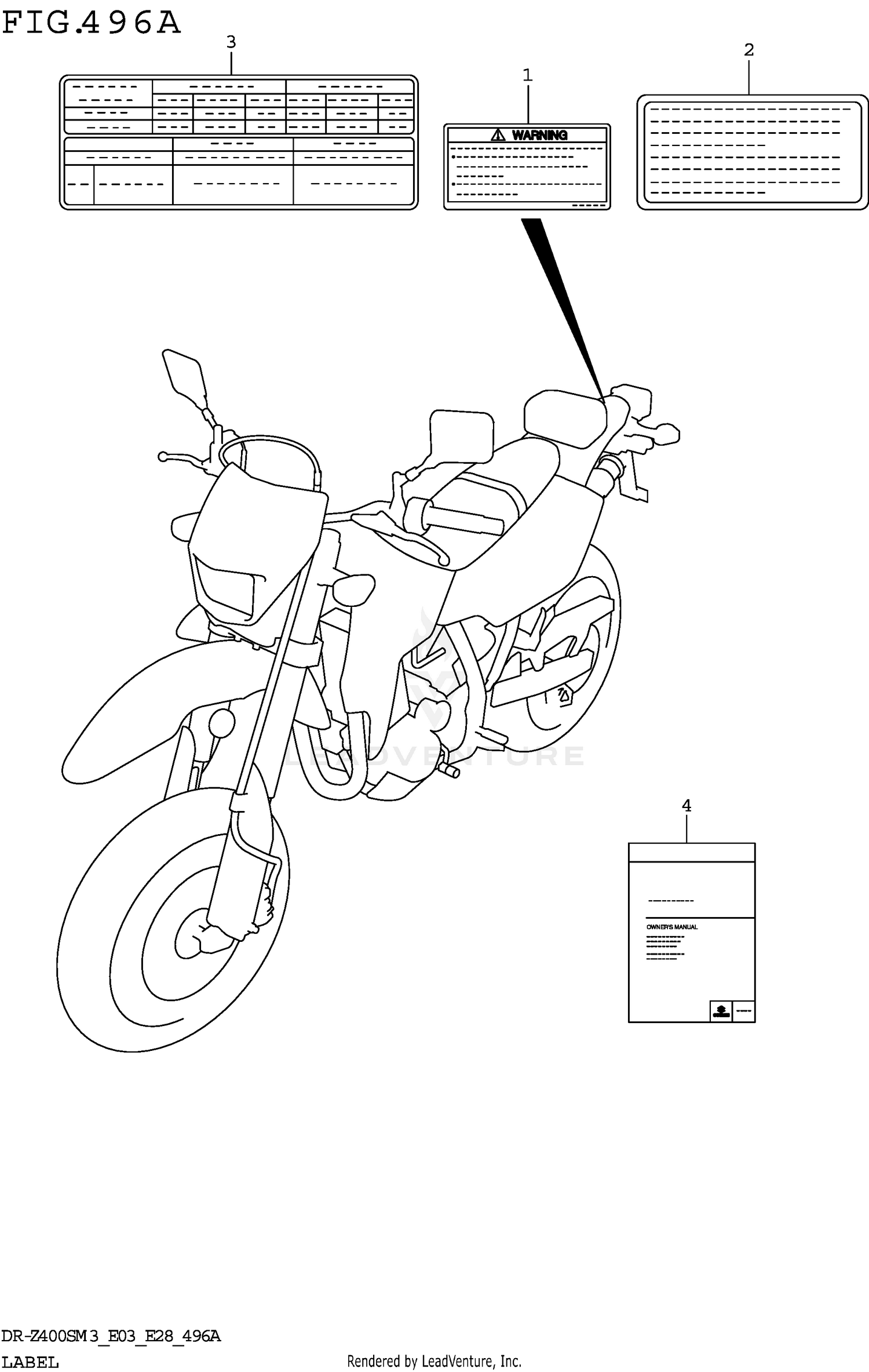 LABEL (DR-Z400SM3 E03)