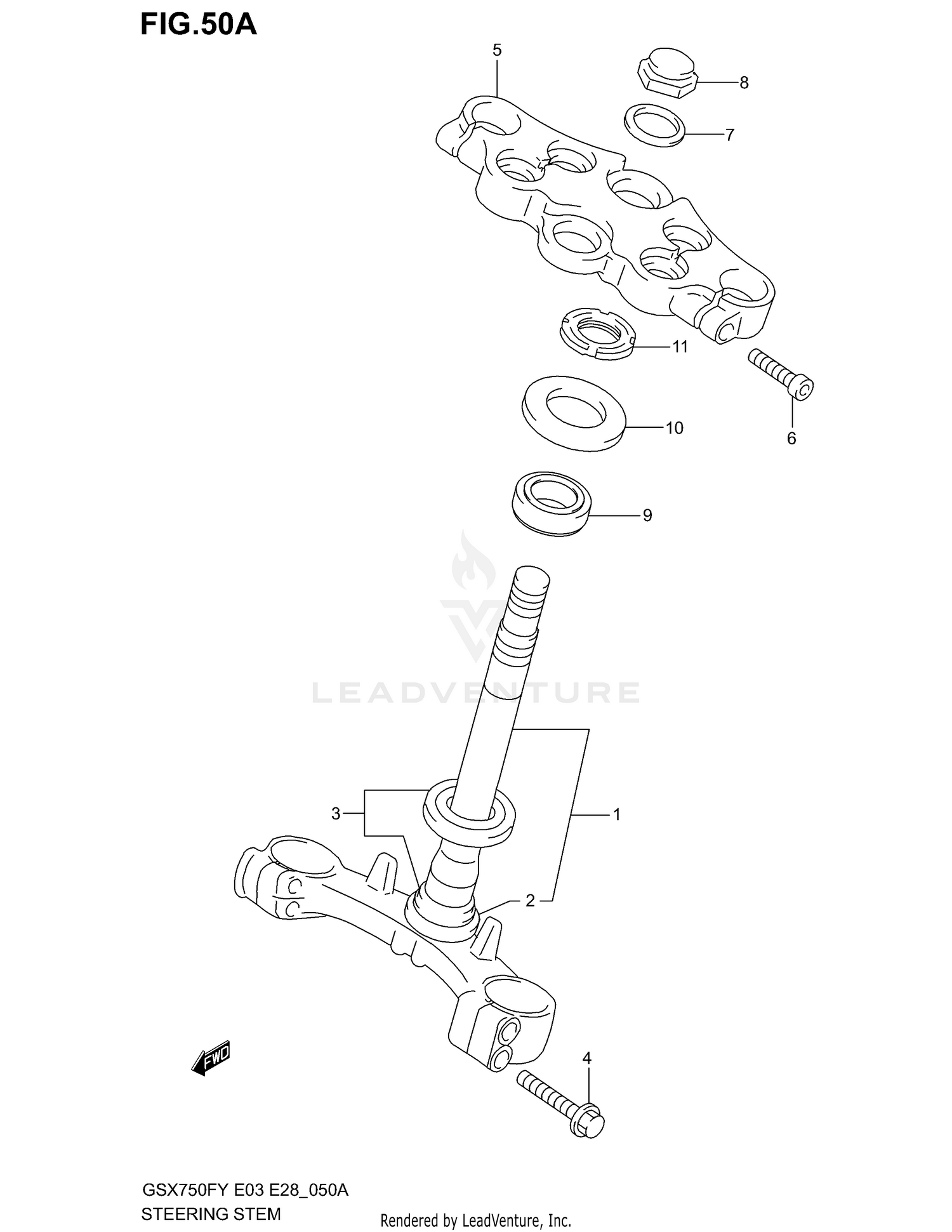 STEERING STEM (MODEL K3)