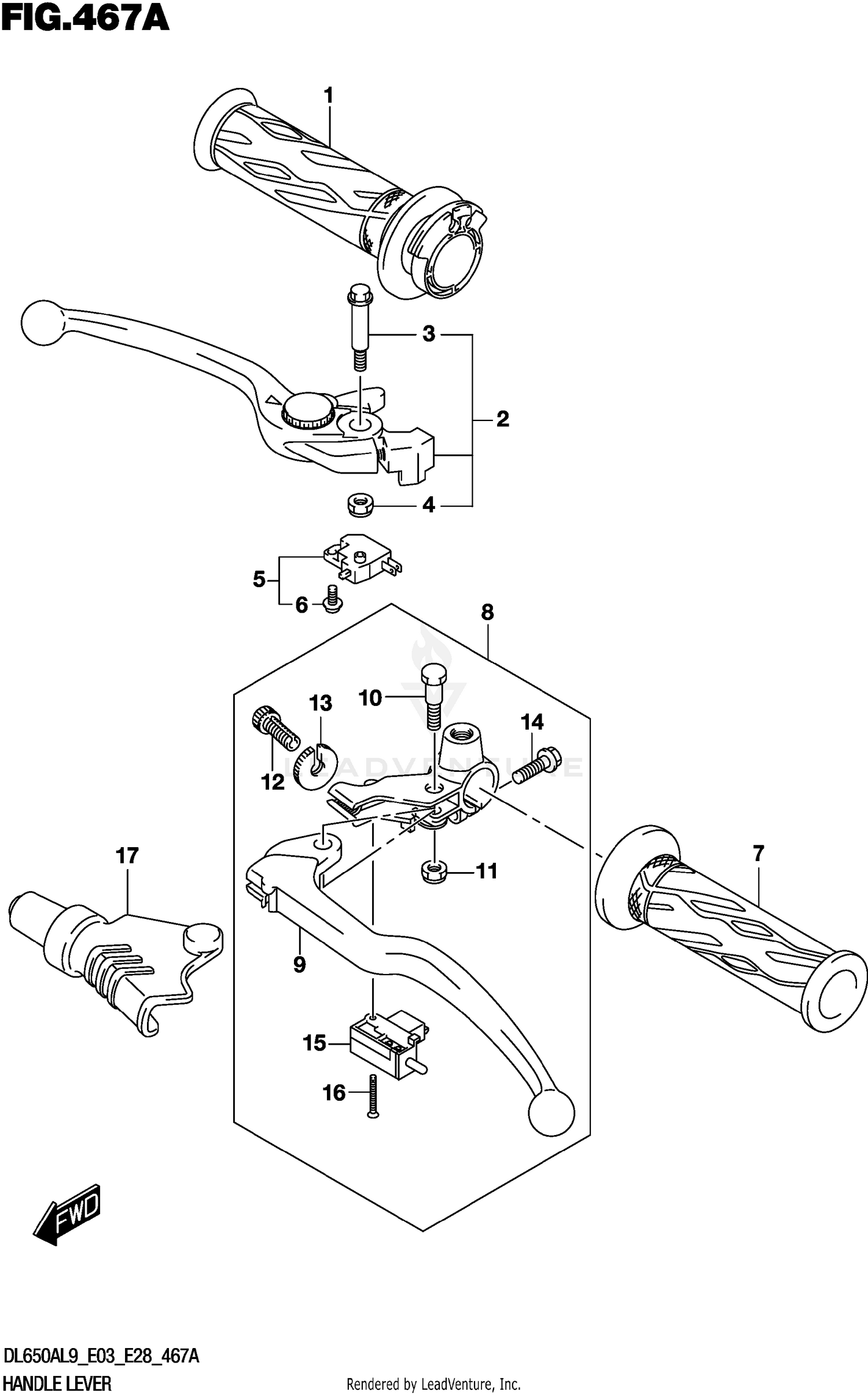HANDLE LEVER (DL650A)