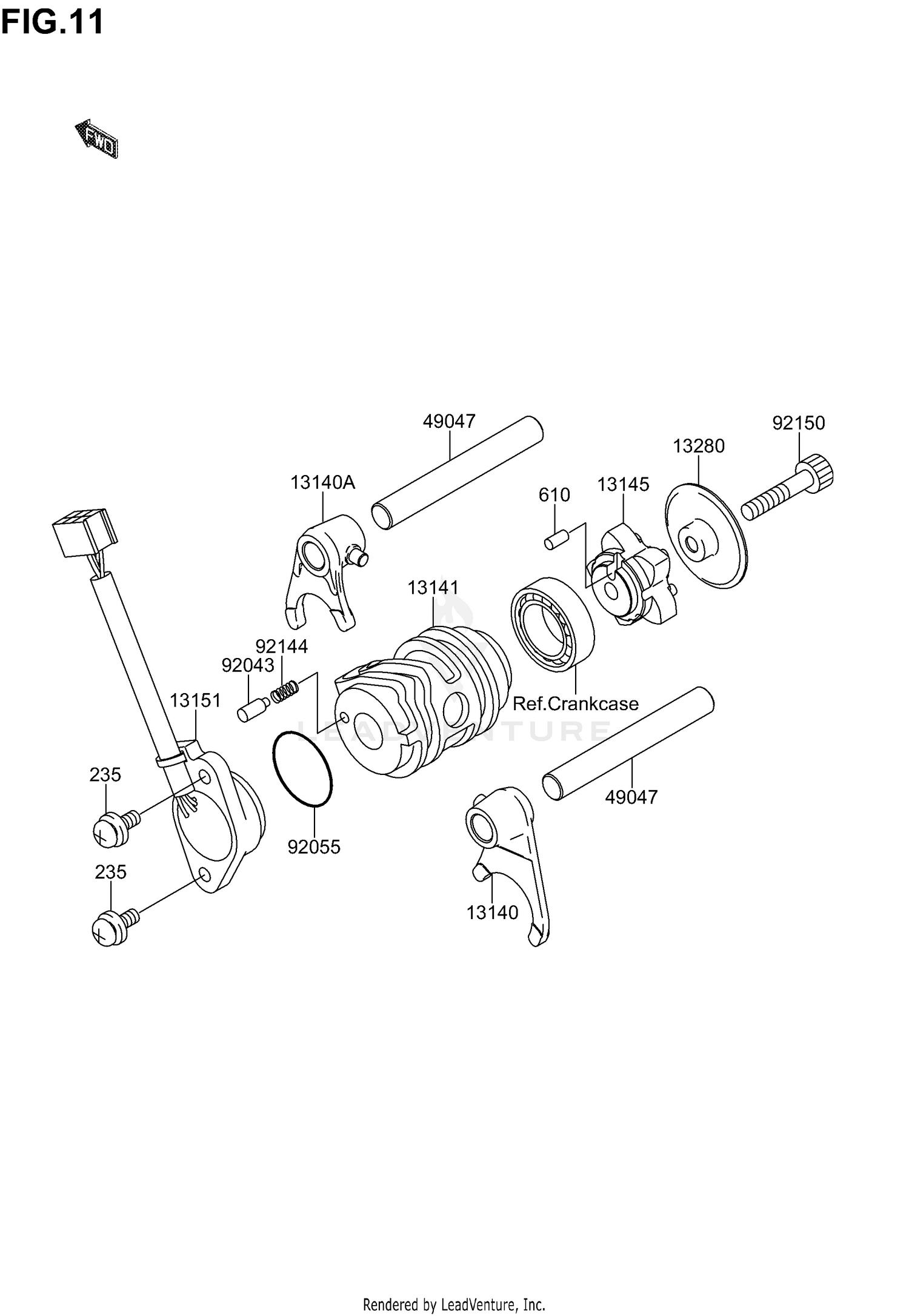 GEAR CHANGE DRUM/SHIFT FORK