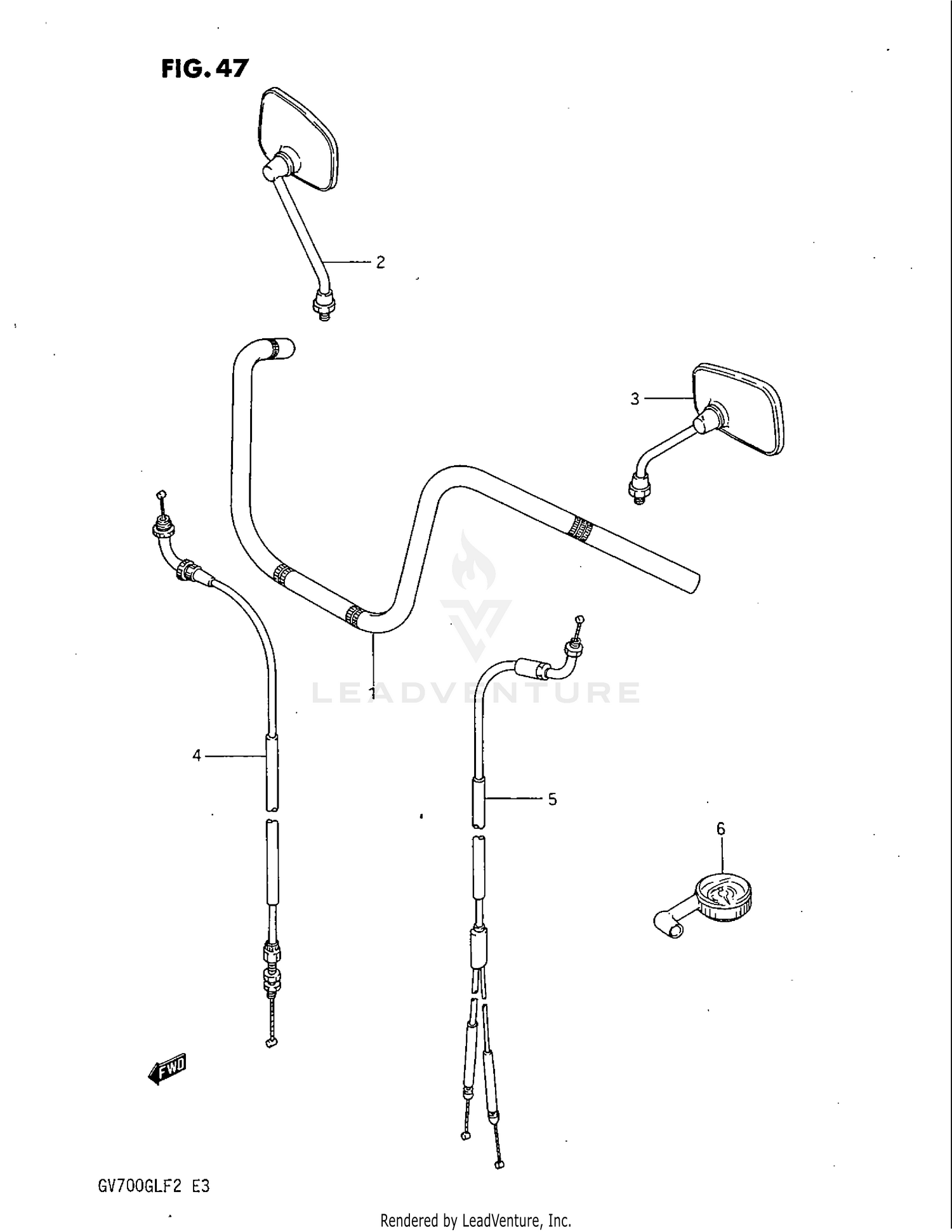 HANDLEBAR - CONTROL CABLE