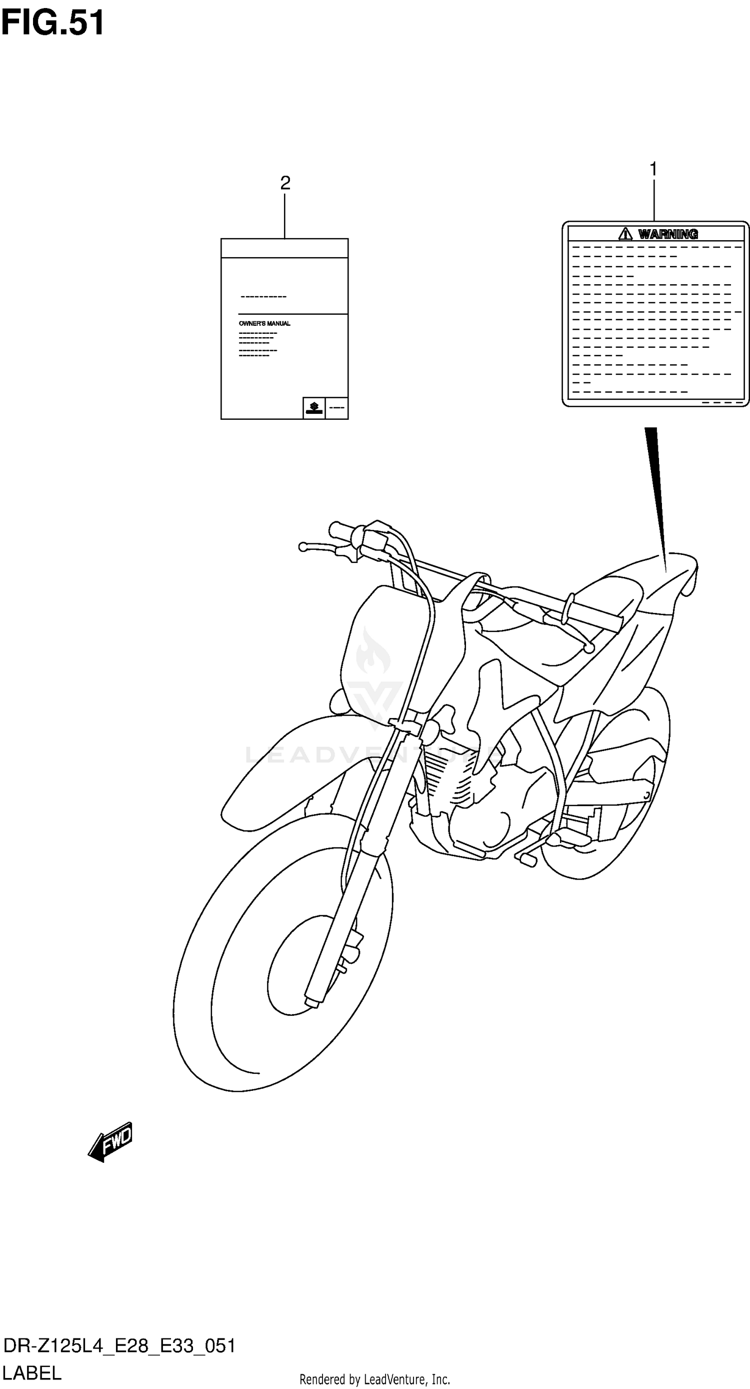 LABEL (DR-Z125LL4 E28)