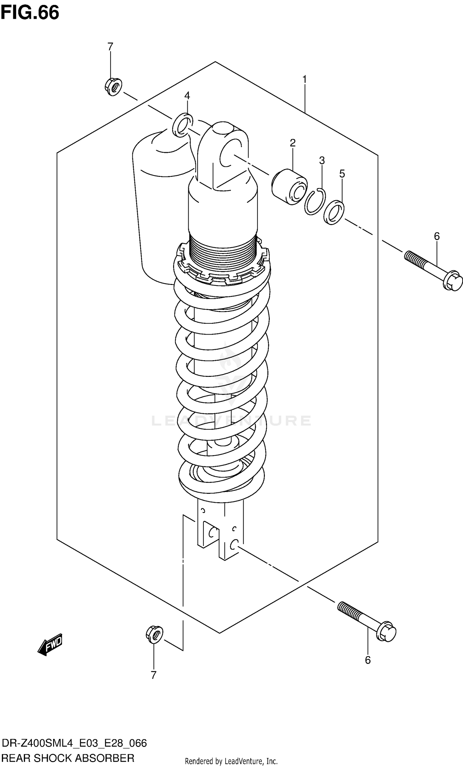 REAR SHOCK ABSORBER (DR-Z400SML4 E28)