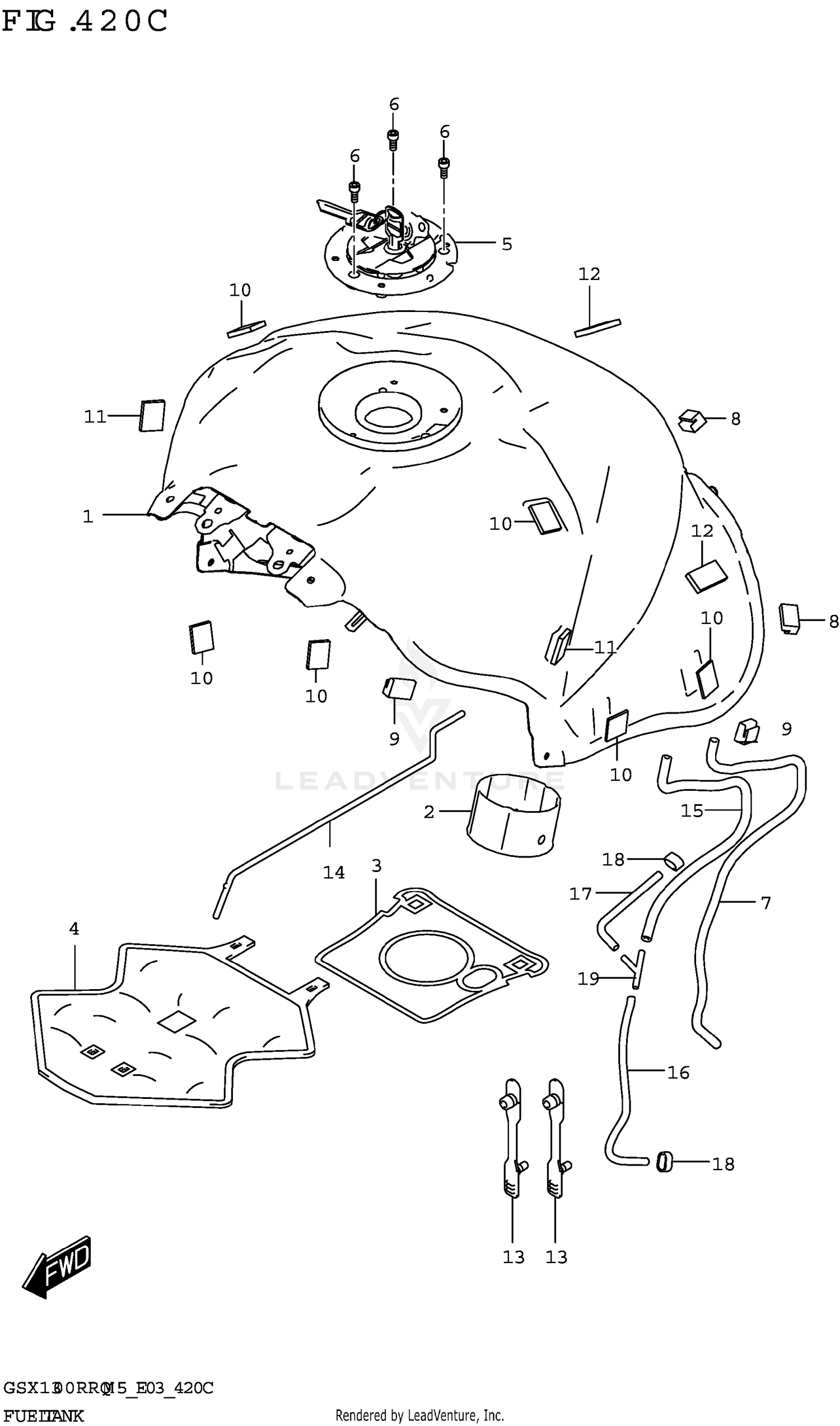 FUEL TANK (GSX1300RRQ:(E03,E28))