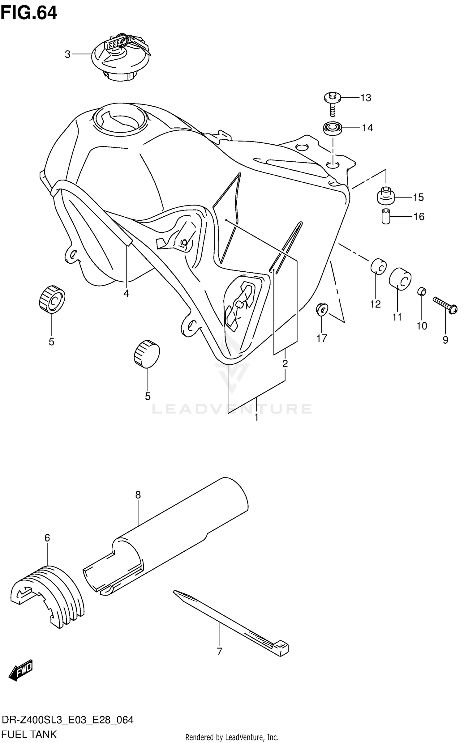 FUEL TANK (DR-Z400SL3 E33)