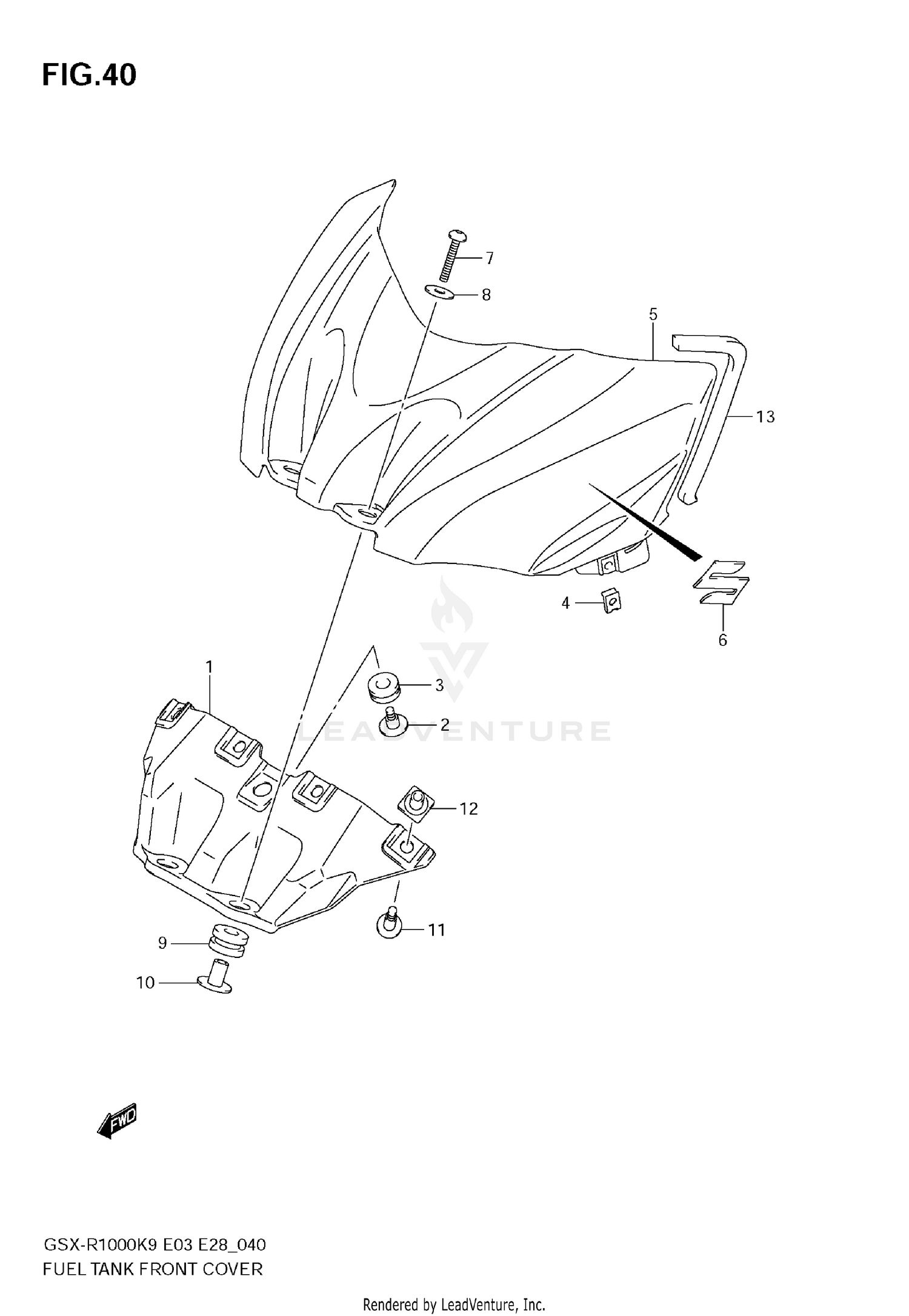 FUEL TANK FRONT COVER