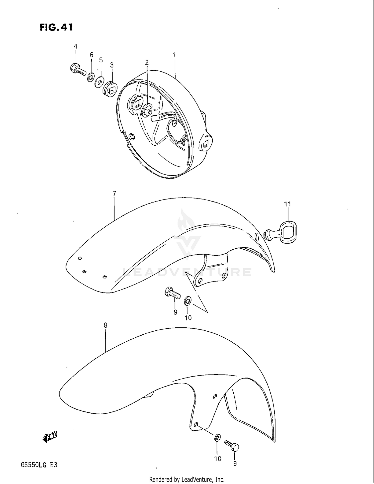 HEADLAMP HOUSING - FRONT FENDER