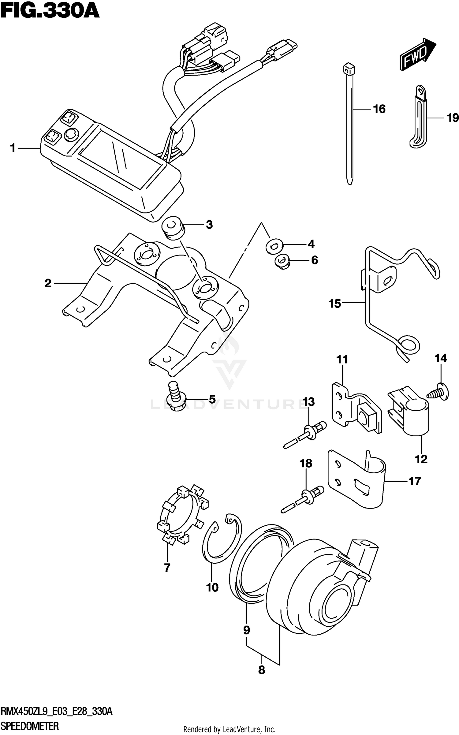 SPEEDOMETER (RMX450ZL9 E03)