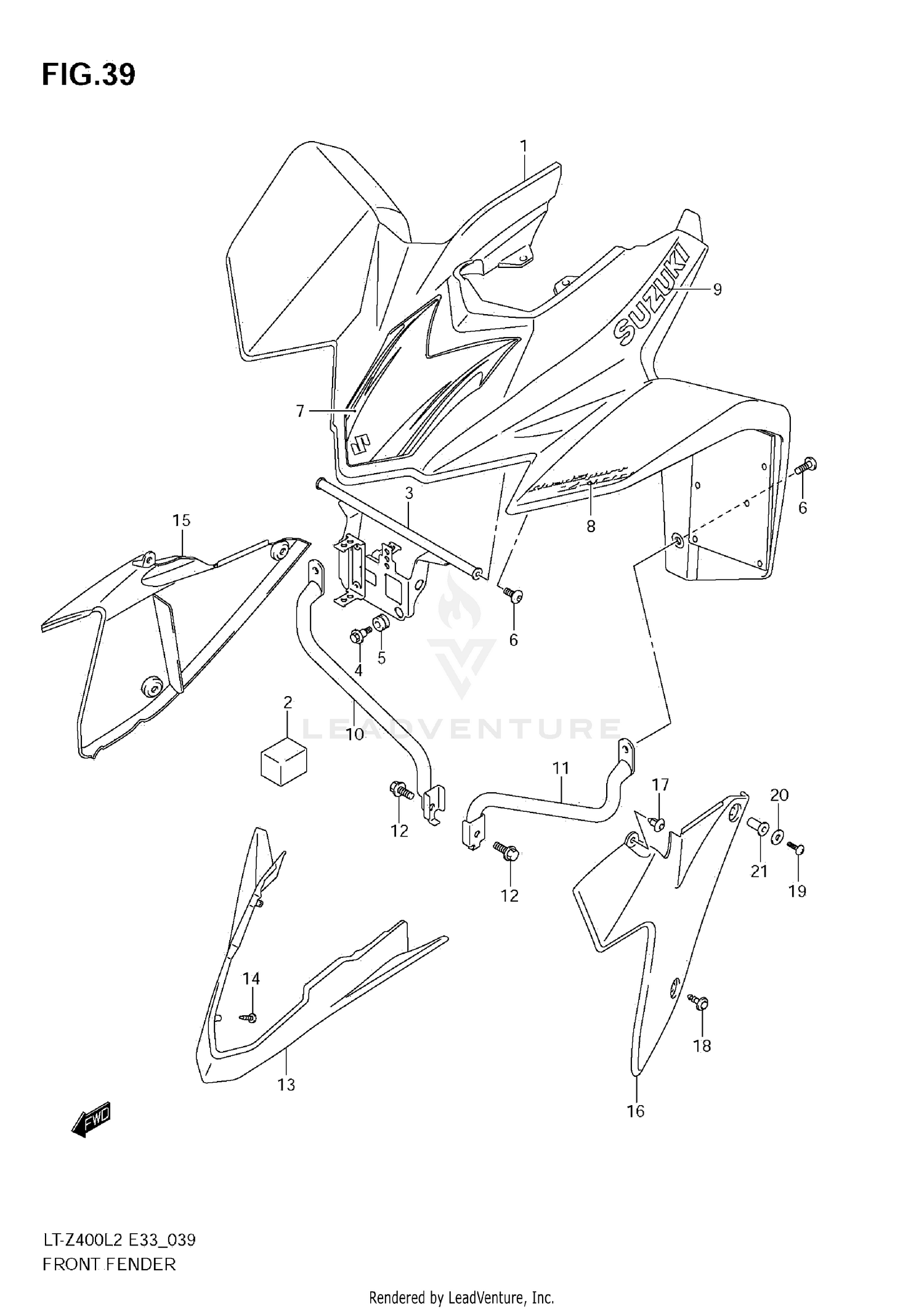 FRONT FENDER (LT-Z400L2)