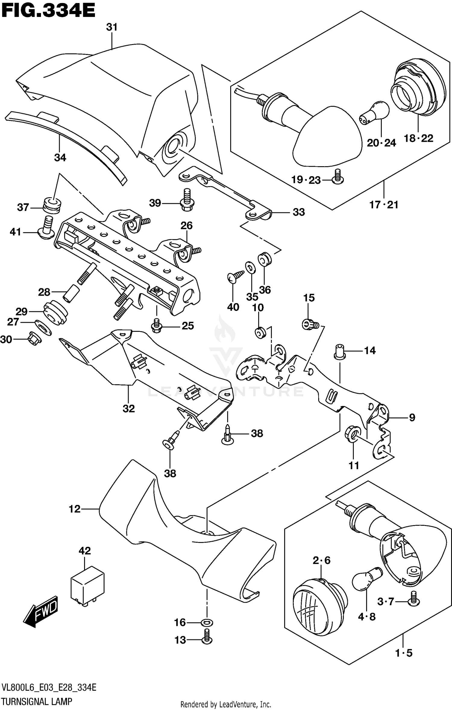 TURNSIGNAL LAMP (VL800TL6 E28)