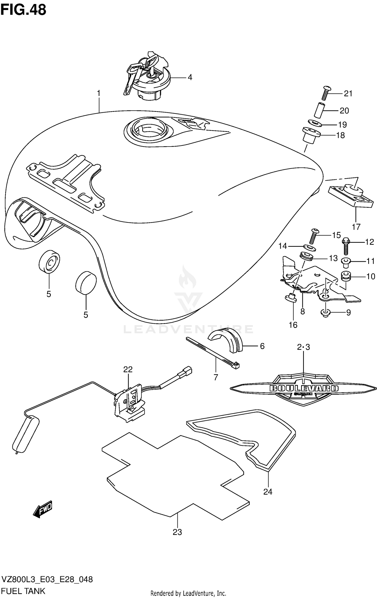 FUEL TANK (VZ800L3 E28)