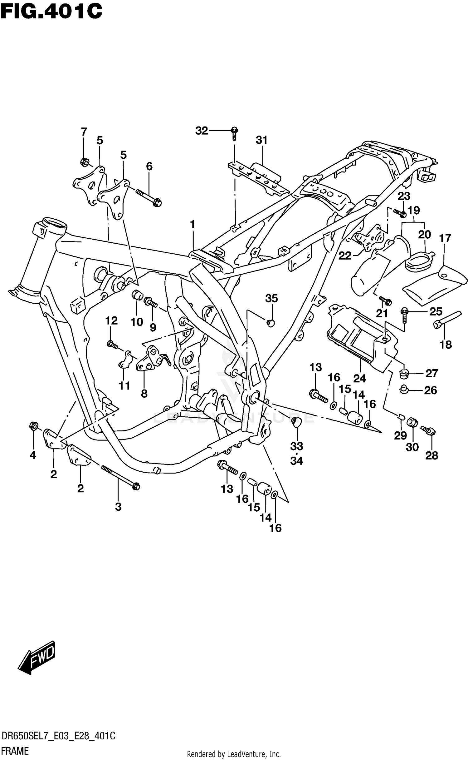 FRAME (DR650SEL7 E33)