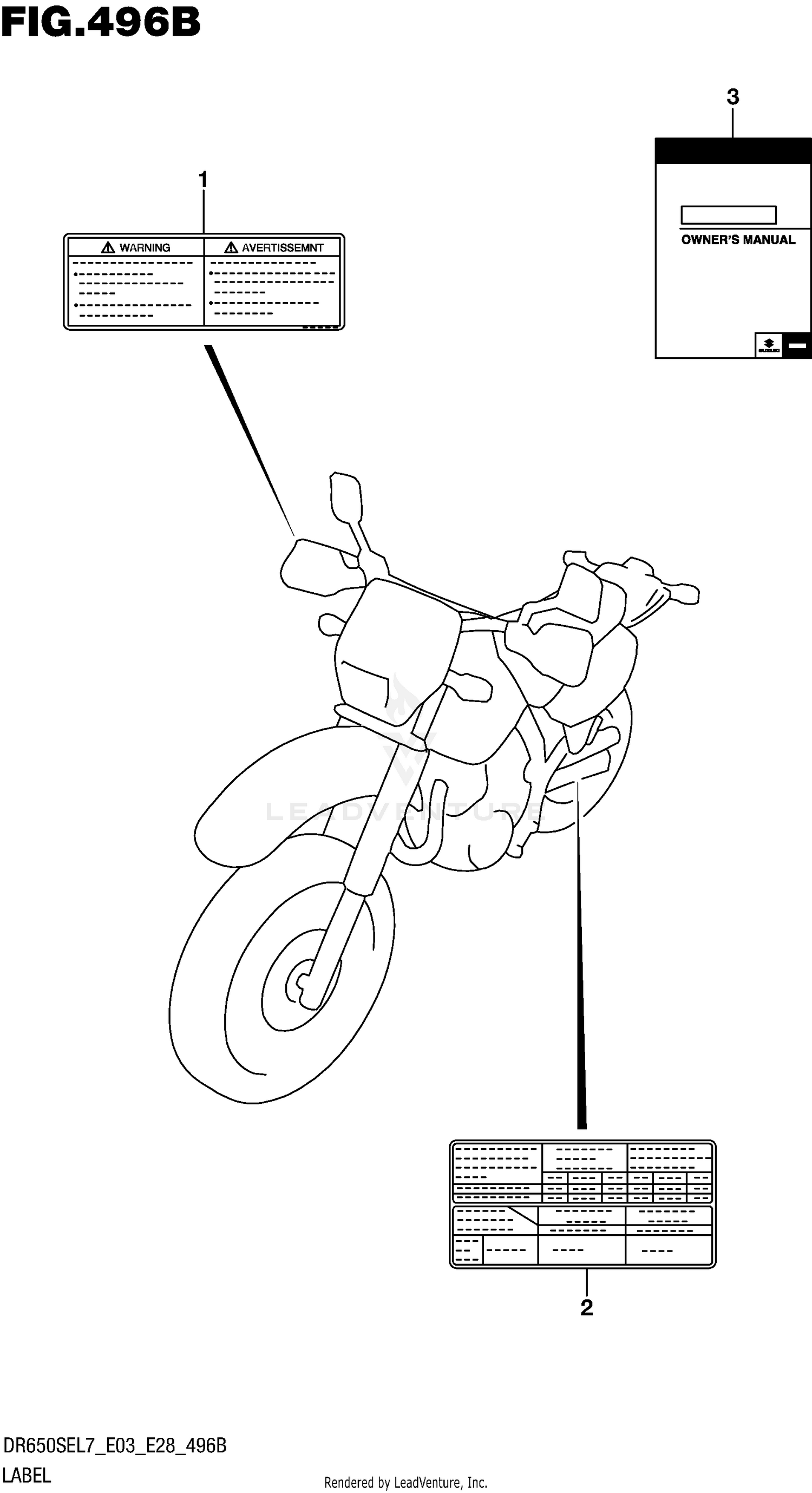 LABEL (DR650SEL7 E28)