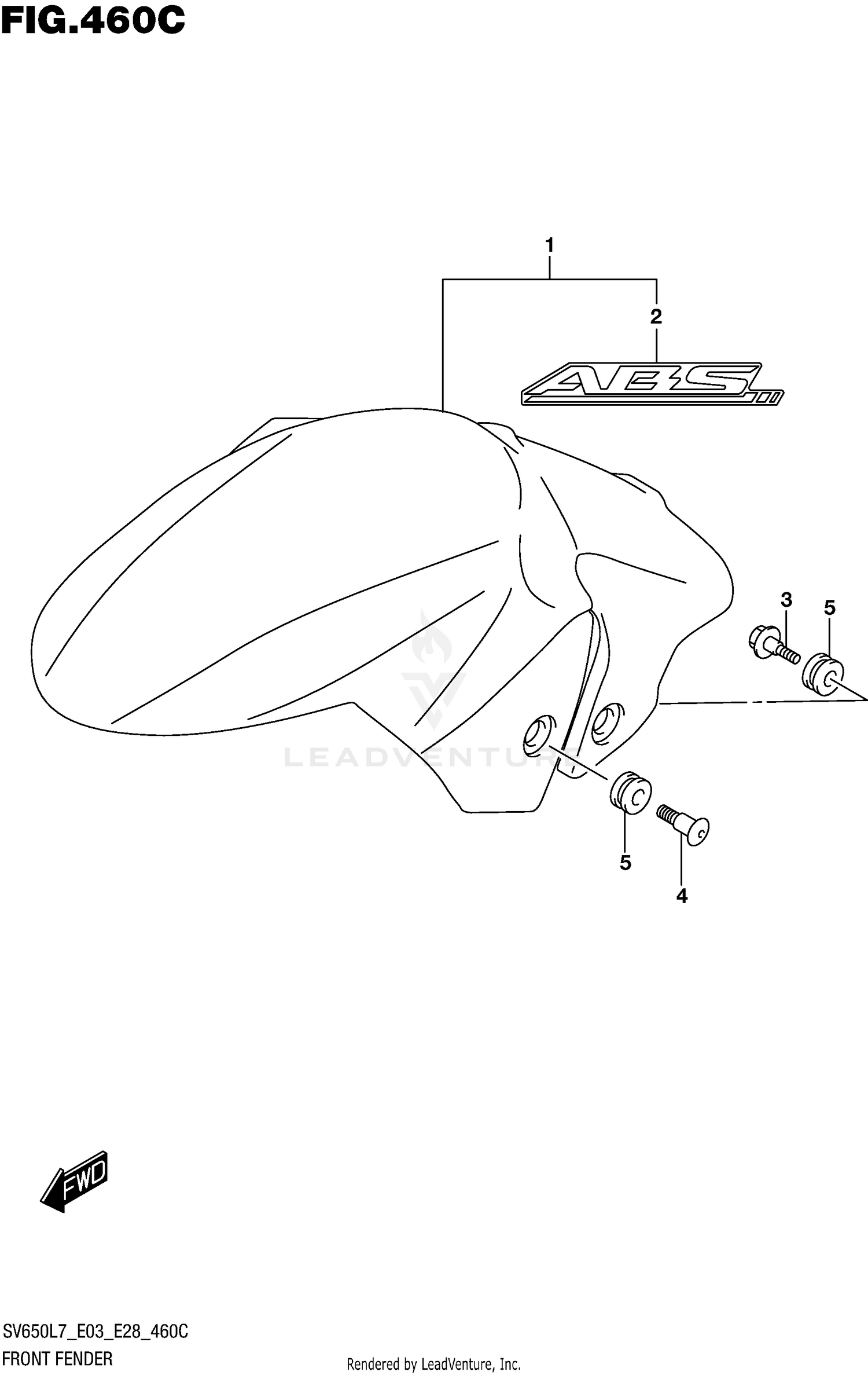 FRONT FENDER (SV650AL7 E28)