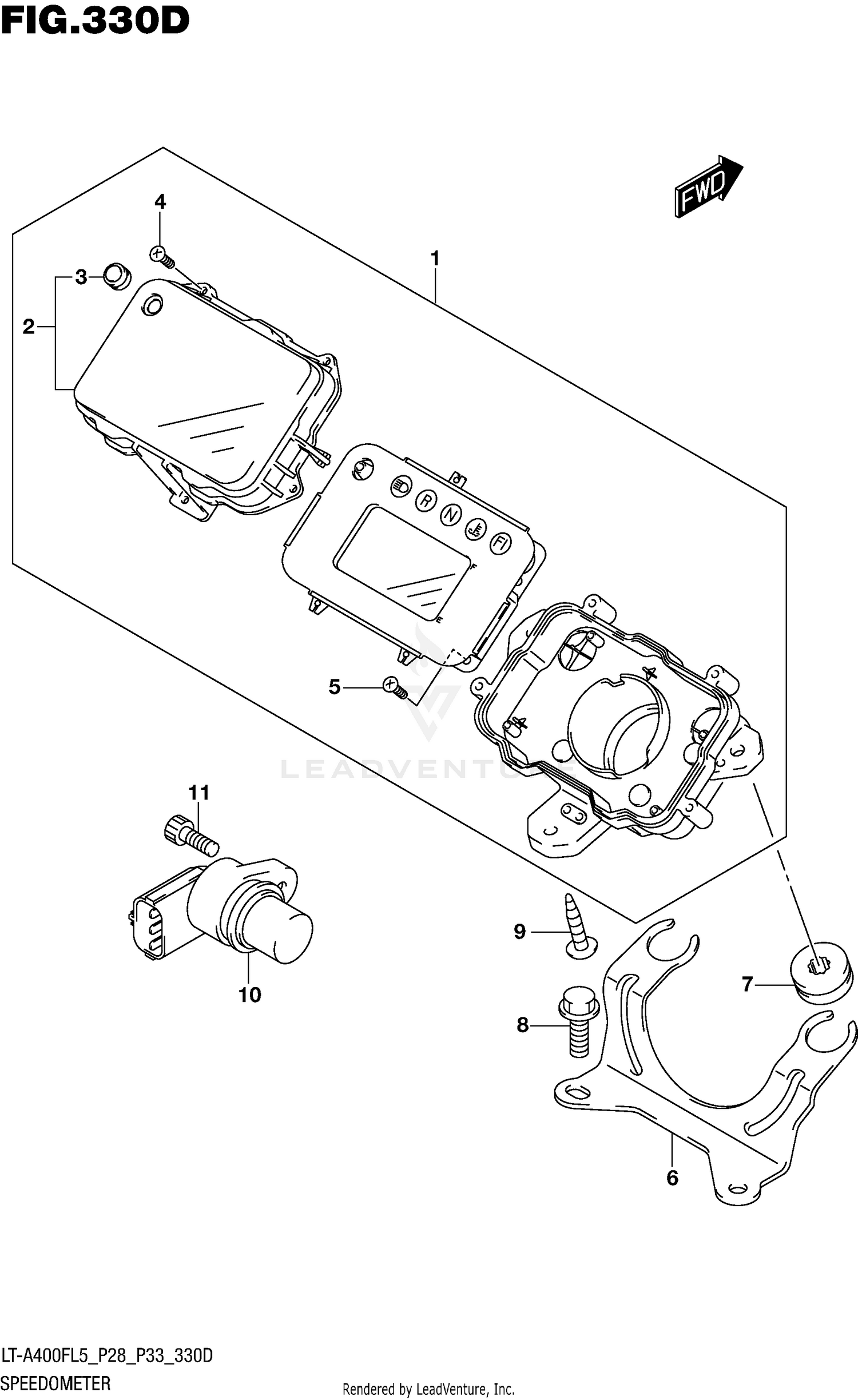 SPEEDOMETER (LT-A400FZL5 P33)