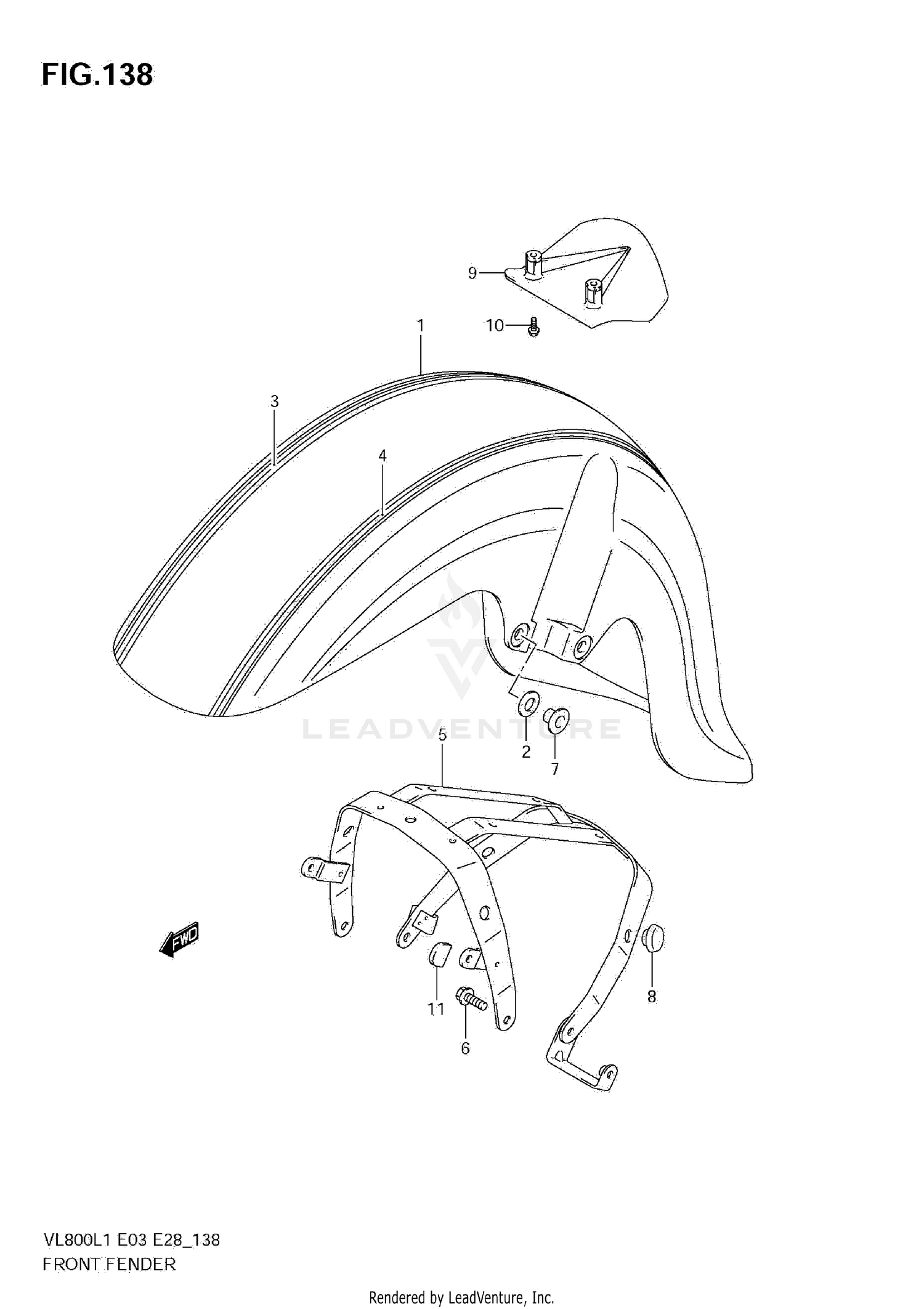 FRONT FENDER (VL800C E28)