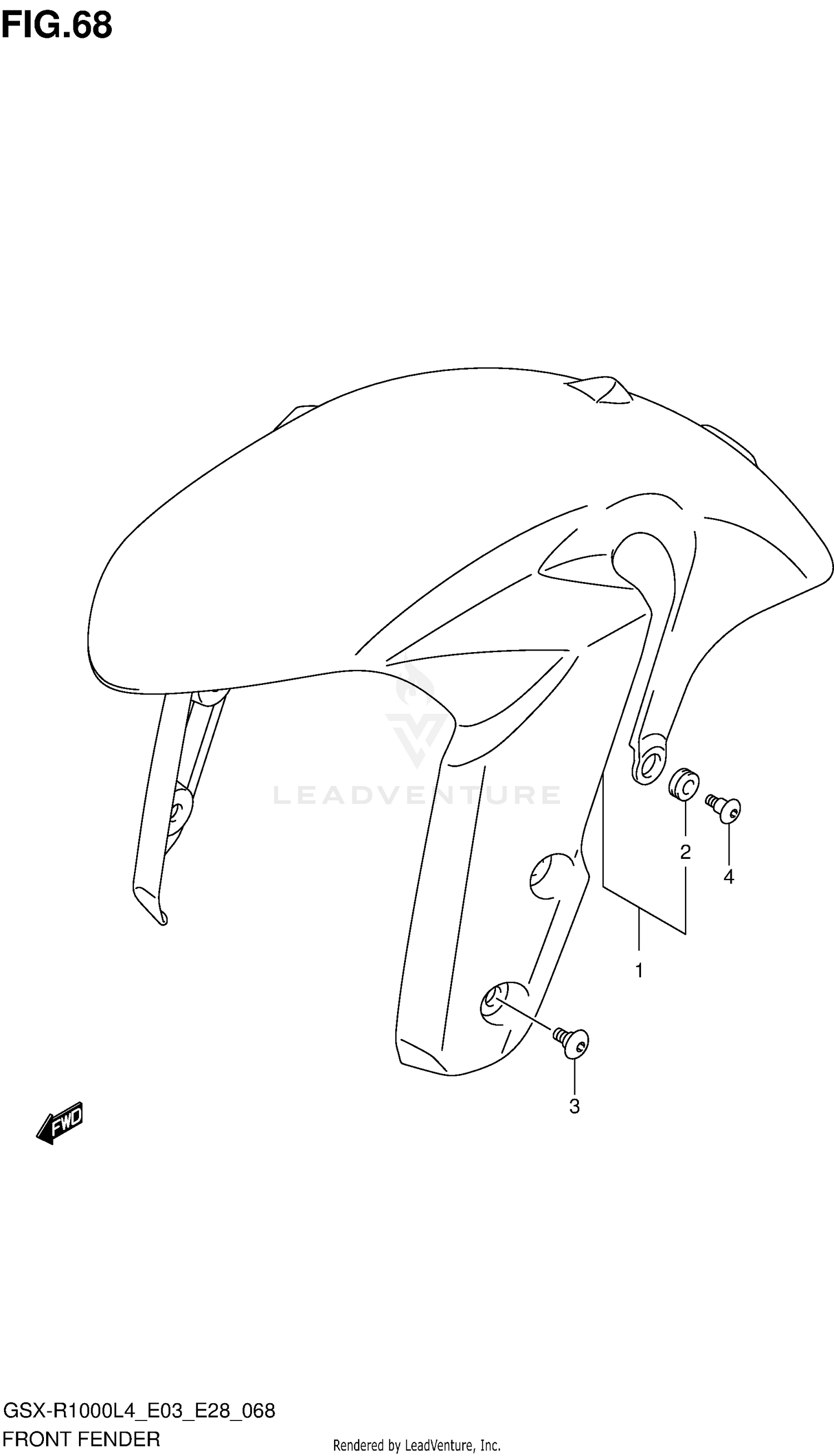 FRONT FENDER (GSX-R1000L4 E03)