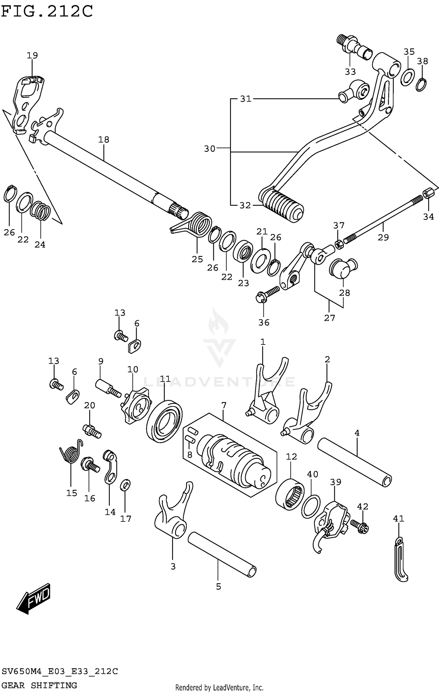 GEAR SHIFTING (SV650AM4 E28)