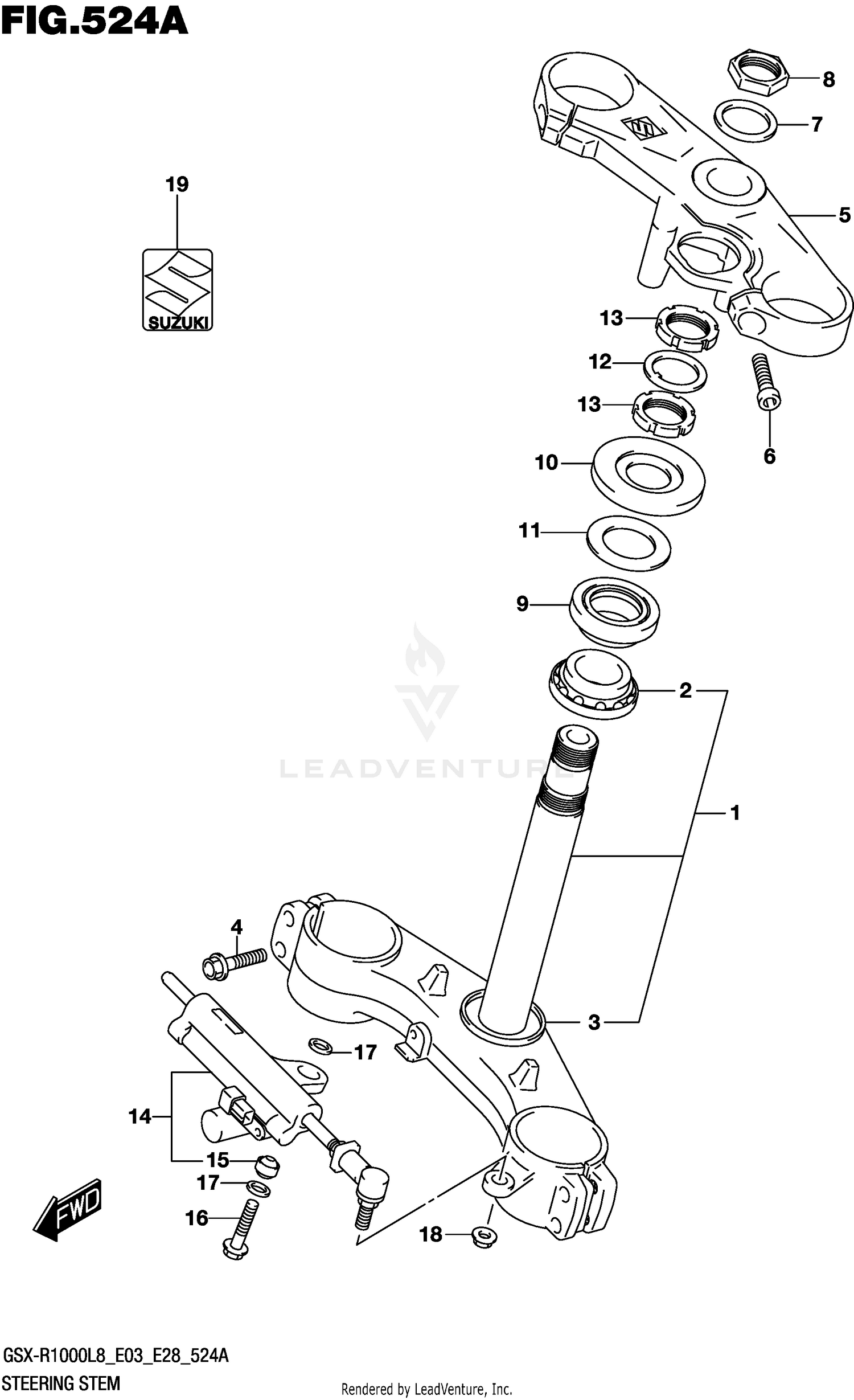 STEERING STEM (GSX-R1000L8 E03)