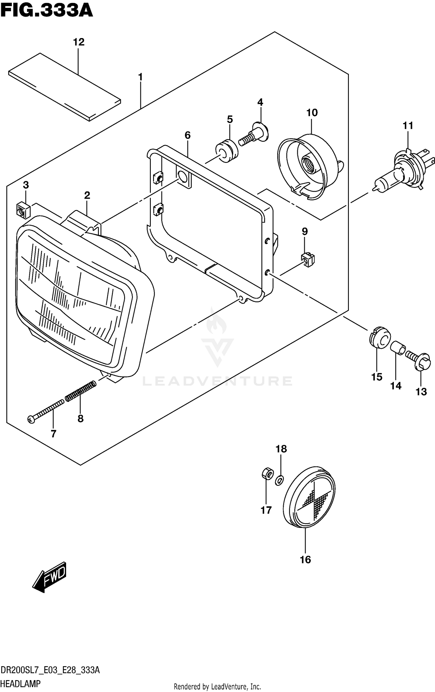 HEADLAMP (DR200SL7 E03)