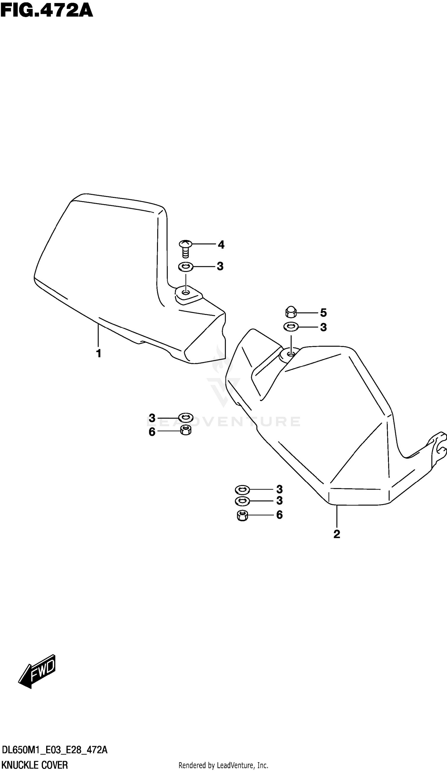 KNUCKLE COVER (DL650XA)