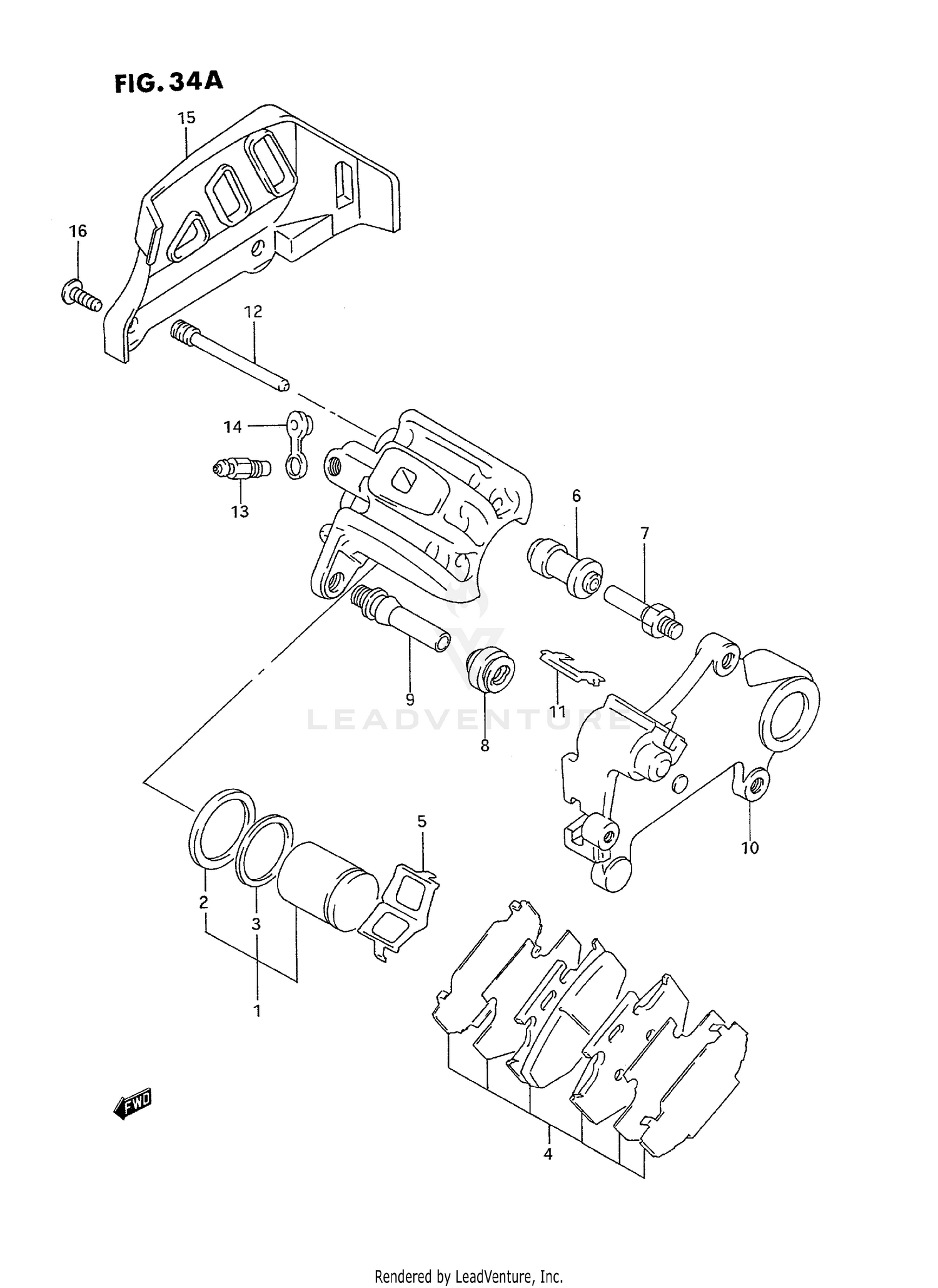 REAR CALIPER (MODEL S)