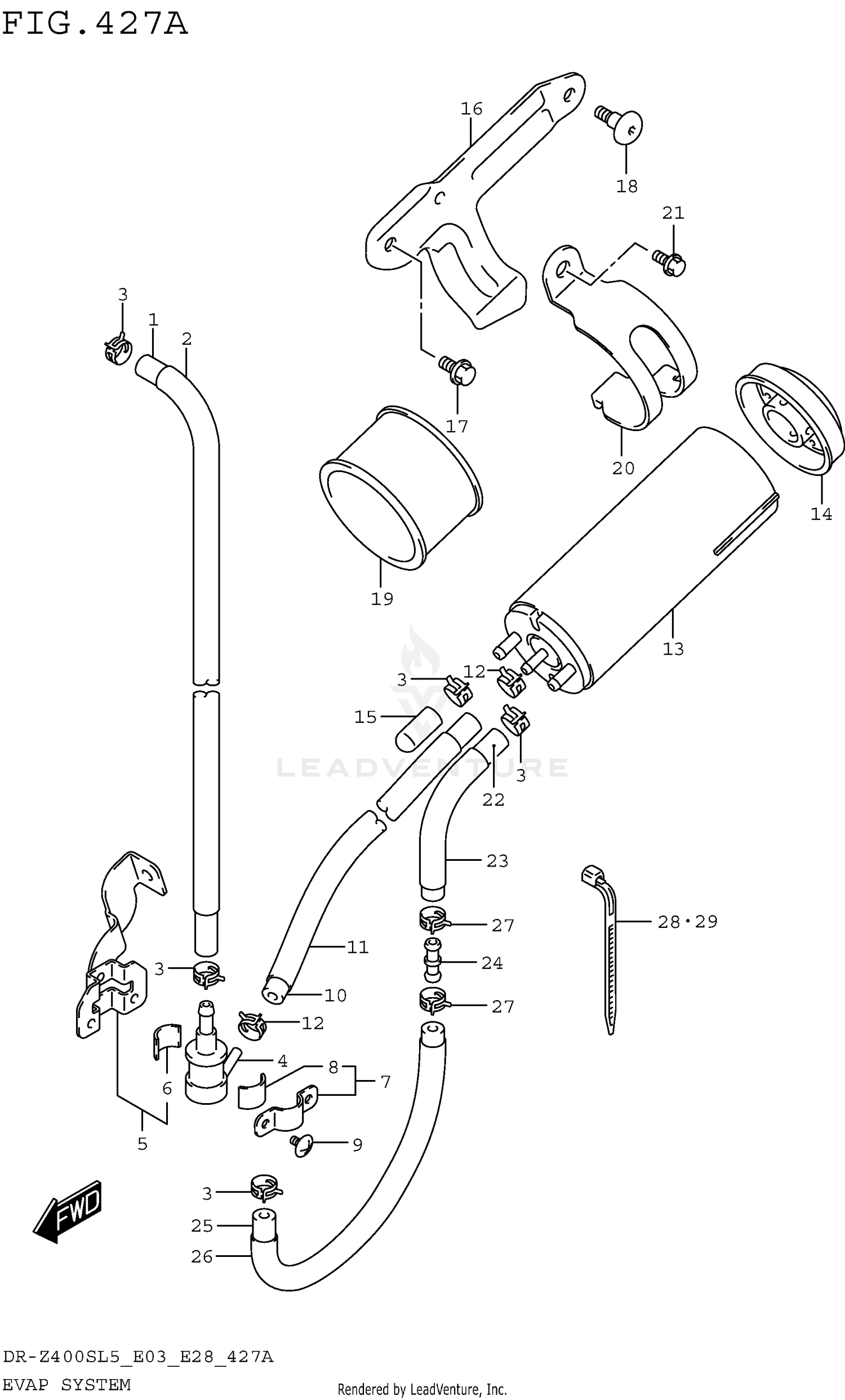 EVAP SYSTEM (DR-Z400SL5 E33)