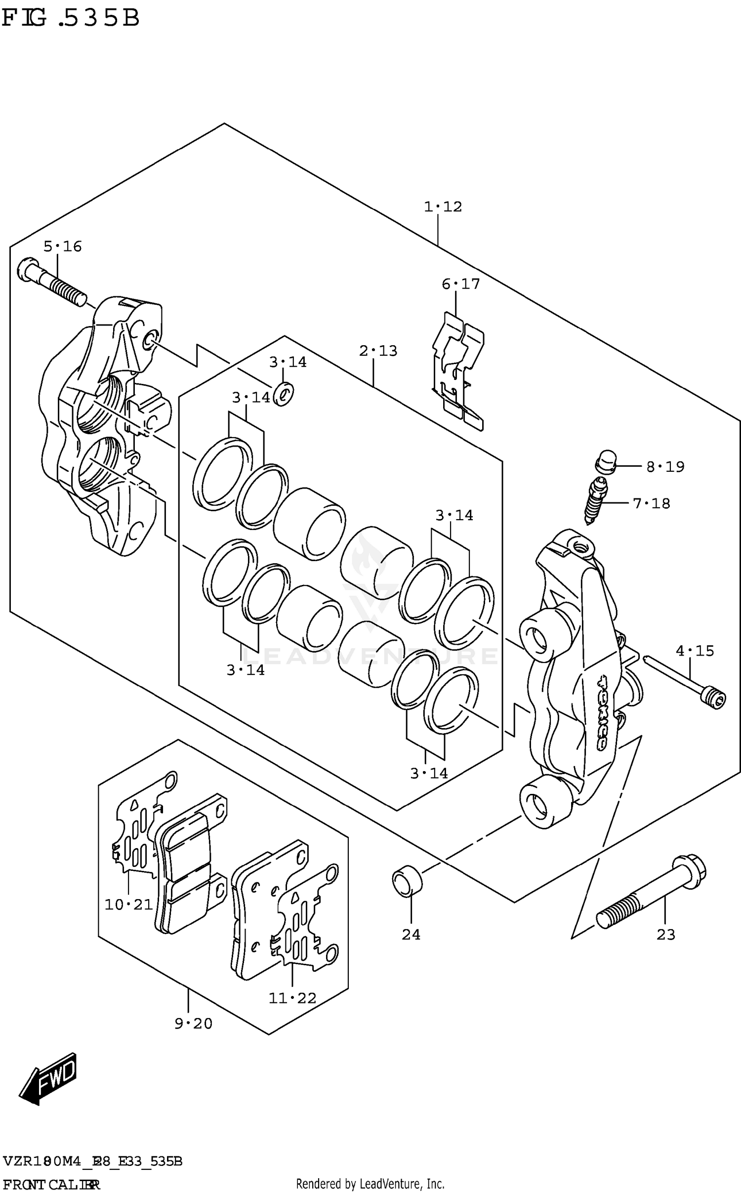 FRONT CALIPER (VZR1800BZ)