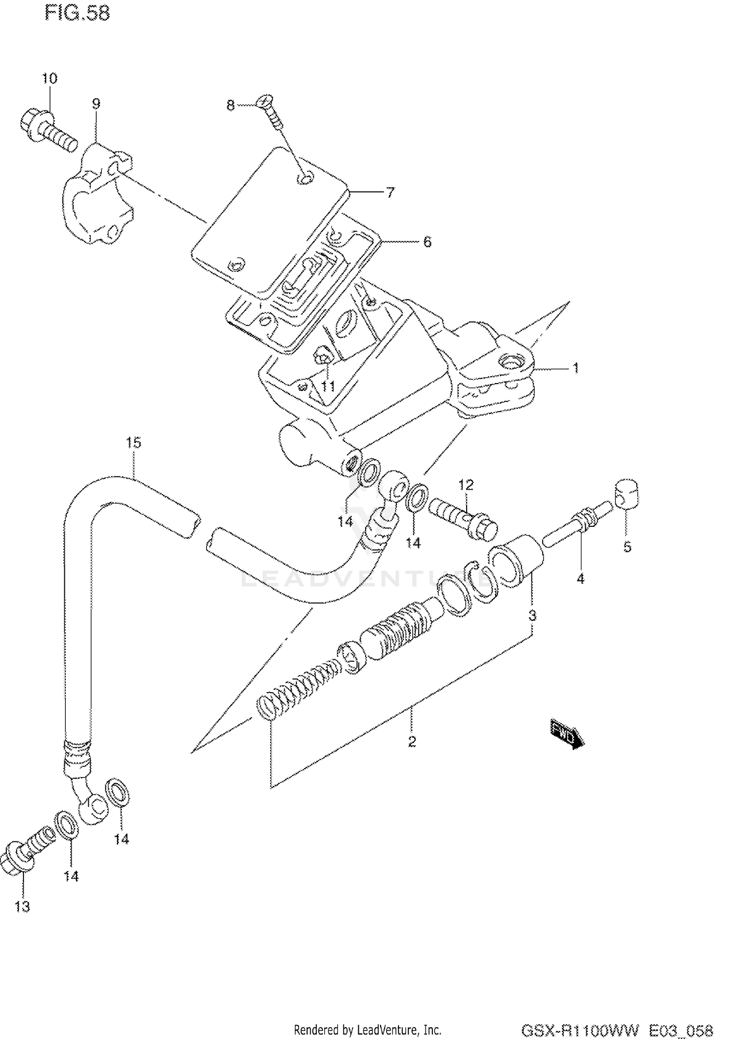 CLUTCH MASTER CYLINDER (MODEL P/R)