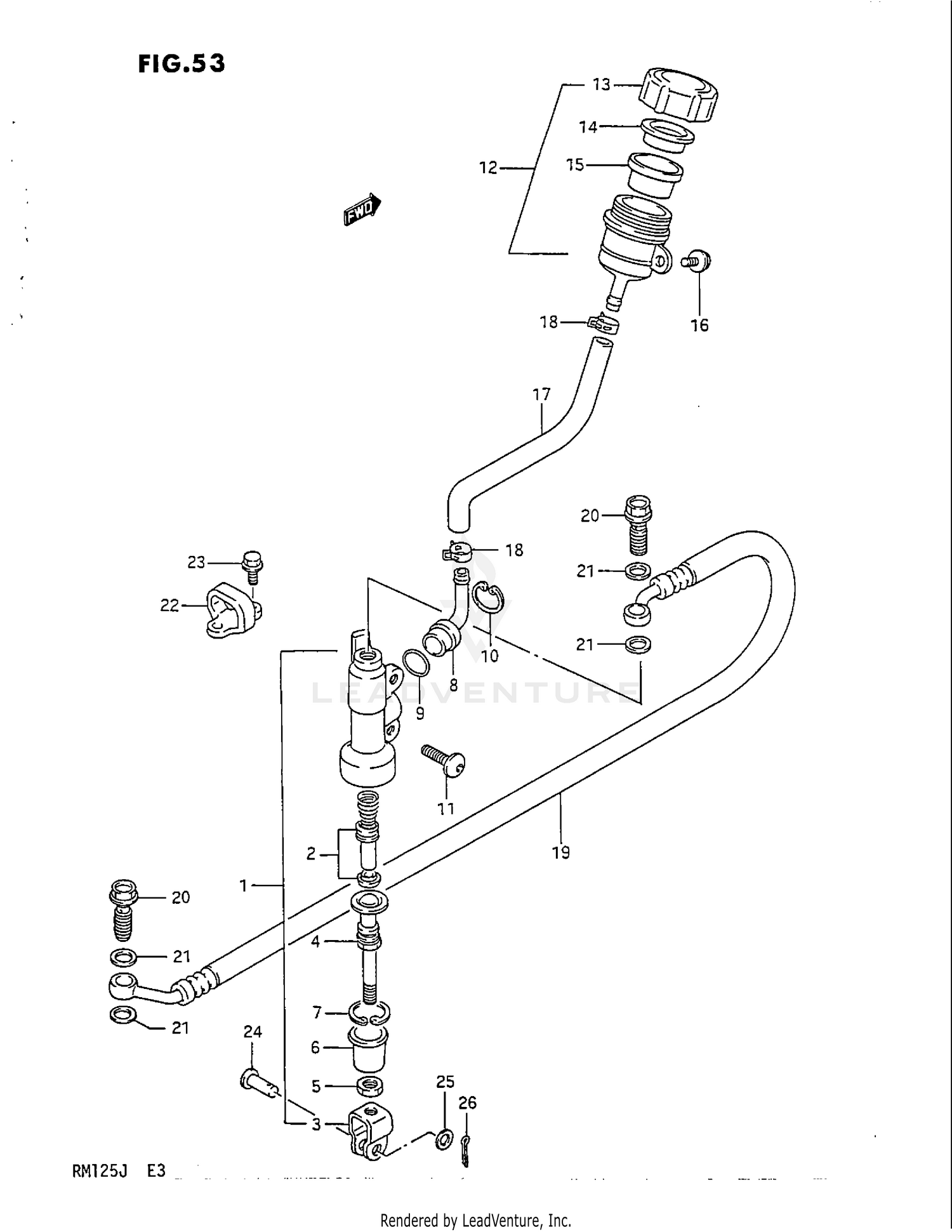 REAR MASTER CYLINDER (MODEL J)
