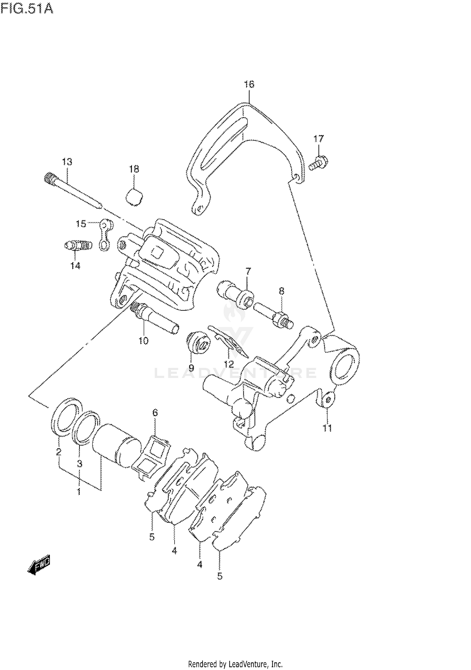 REAR CALIPER (MODEL N/P)