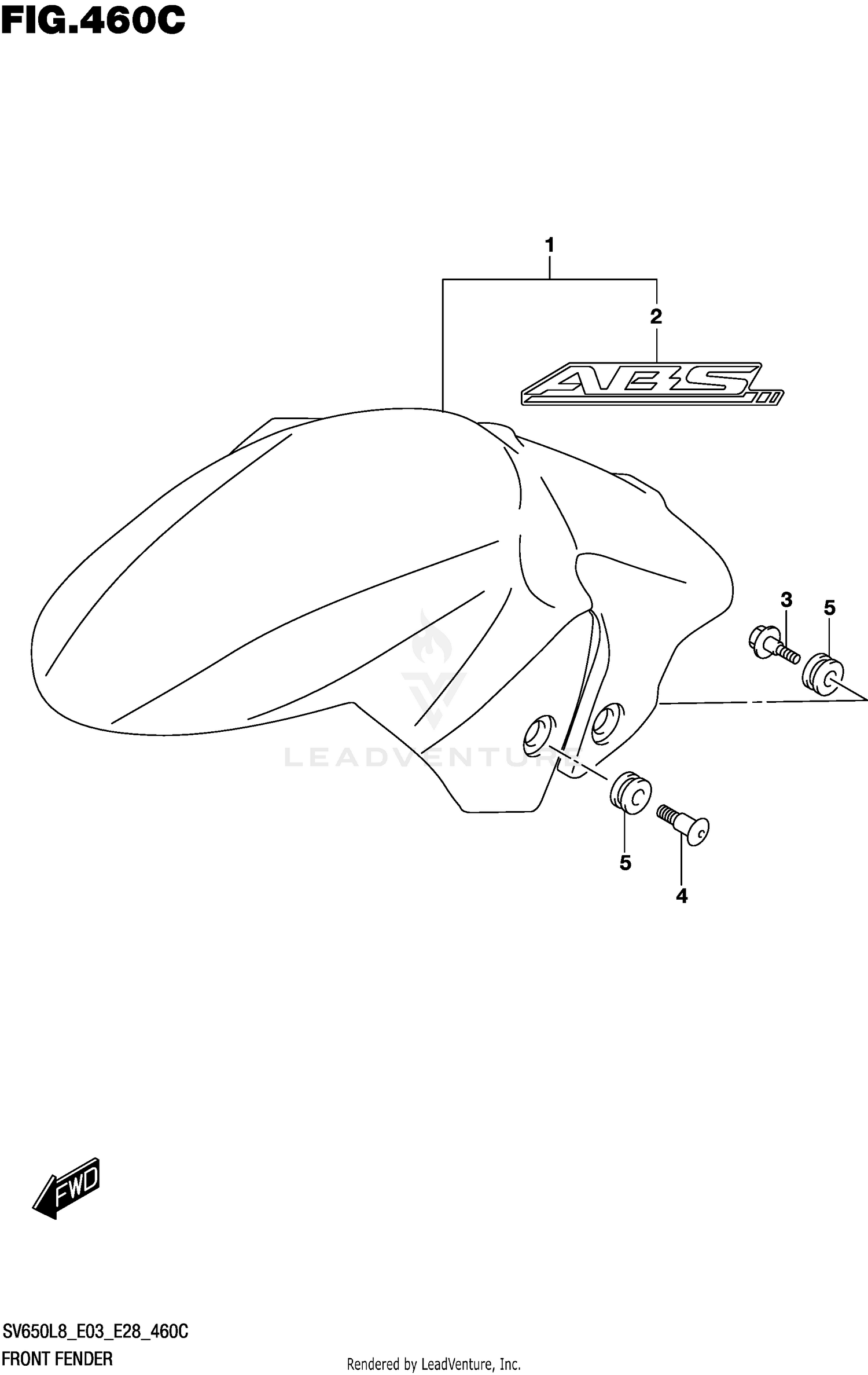 FRONT FENDER (SV650AL8 E28)