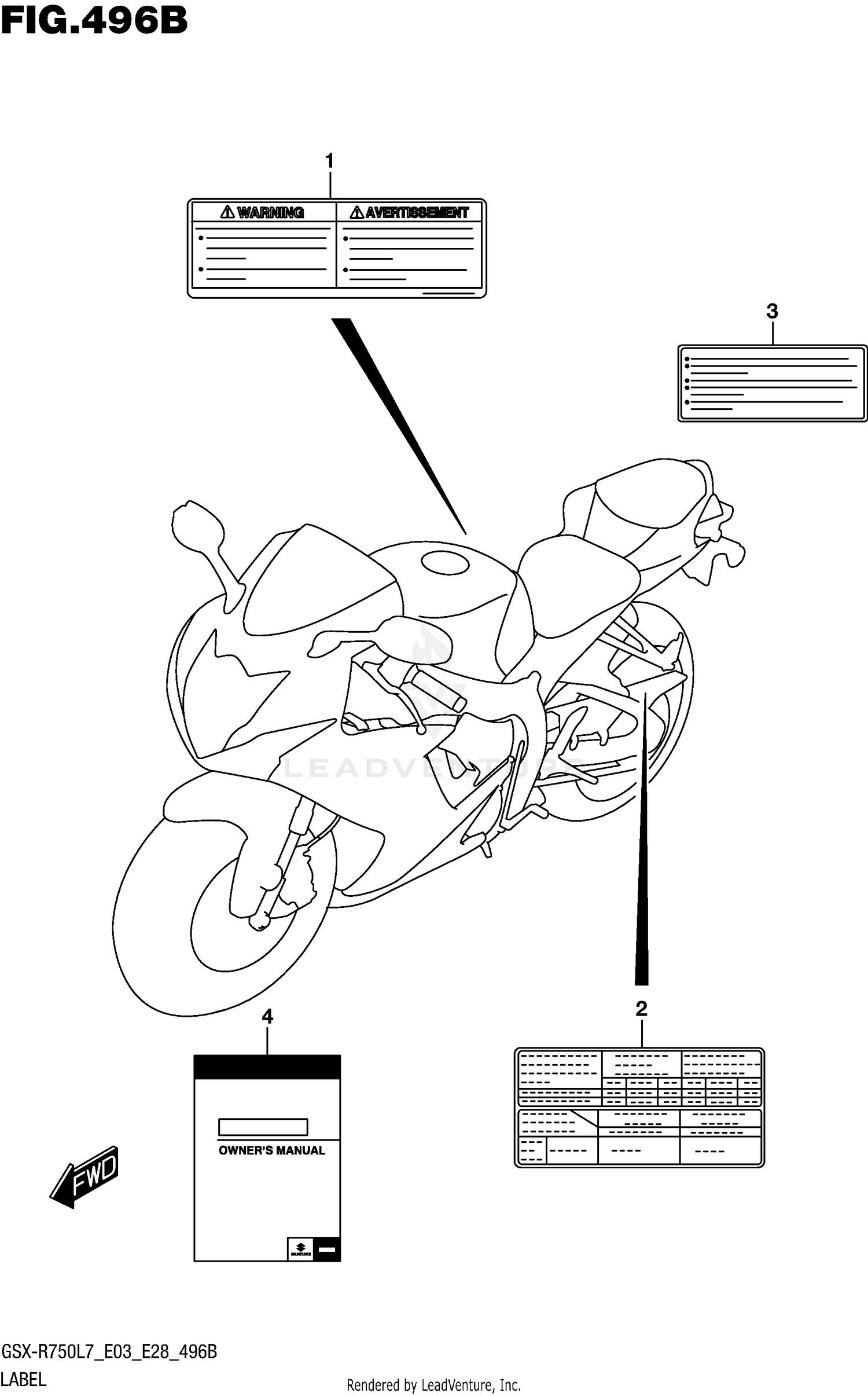 LABEL (GSX-R750L7 E28)