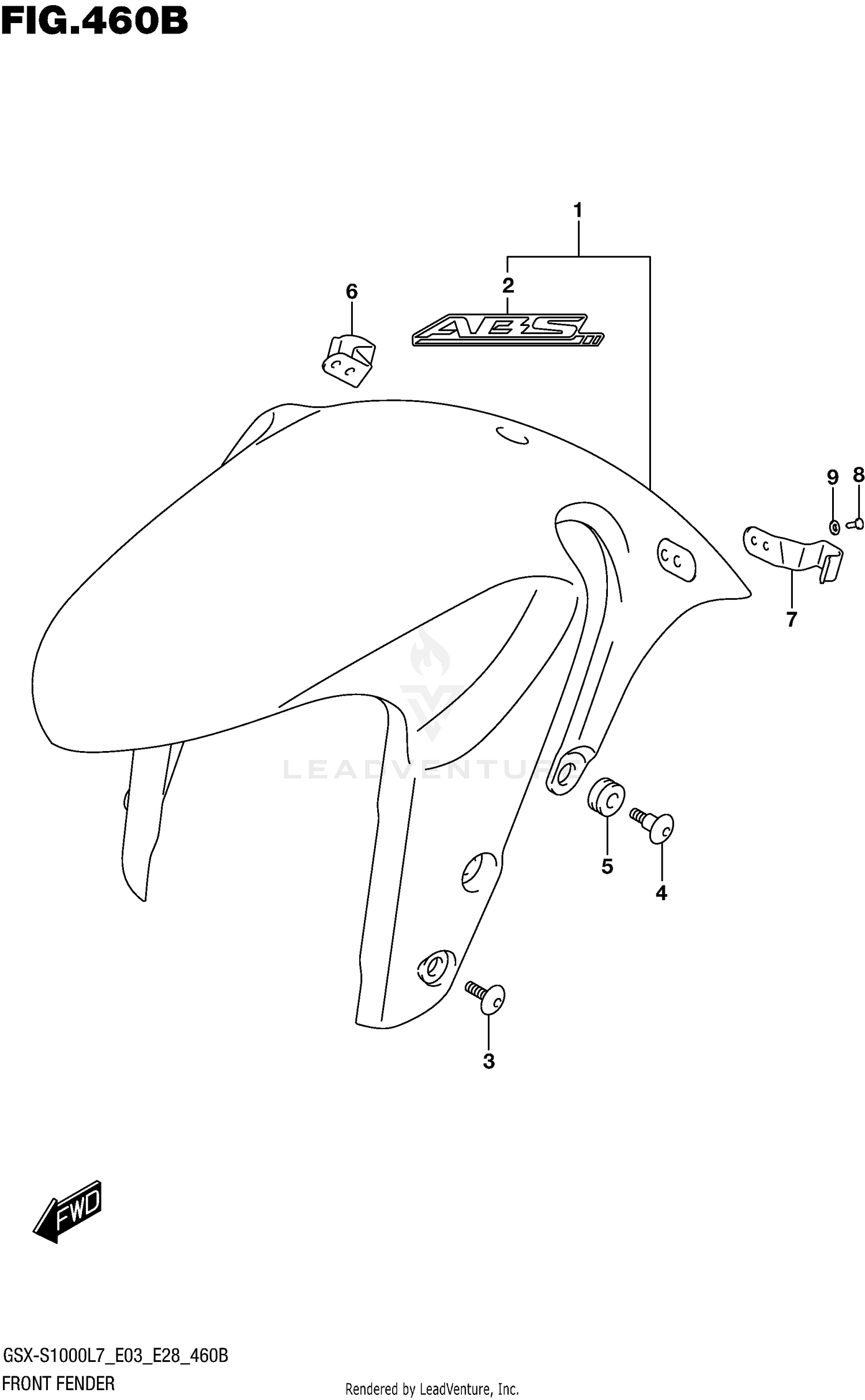 FRONT FENDER (GSX-S1000AL7 E03)