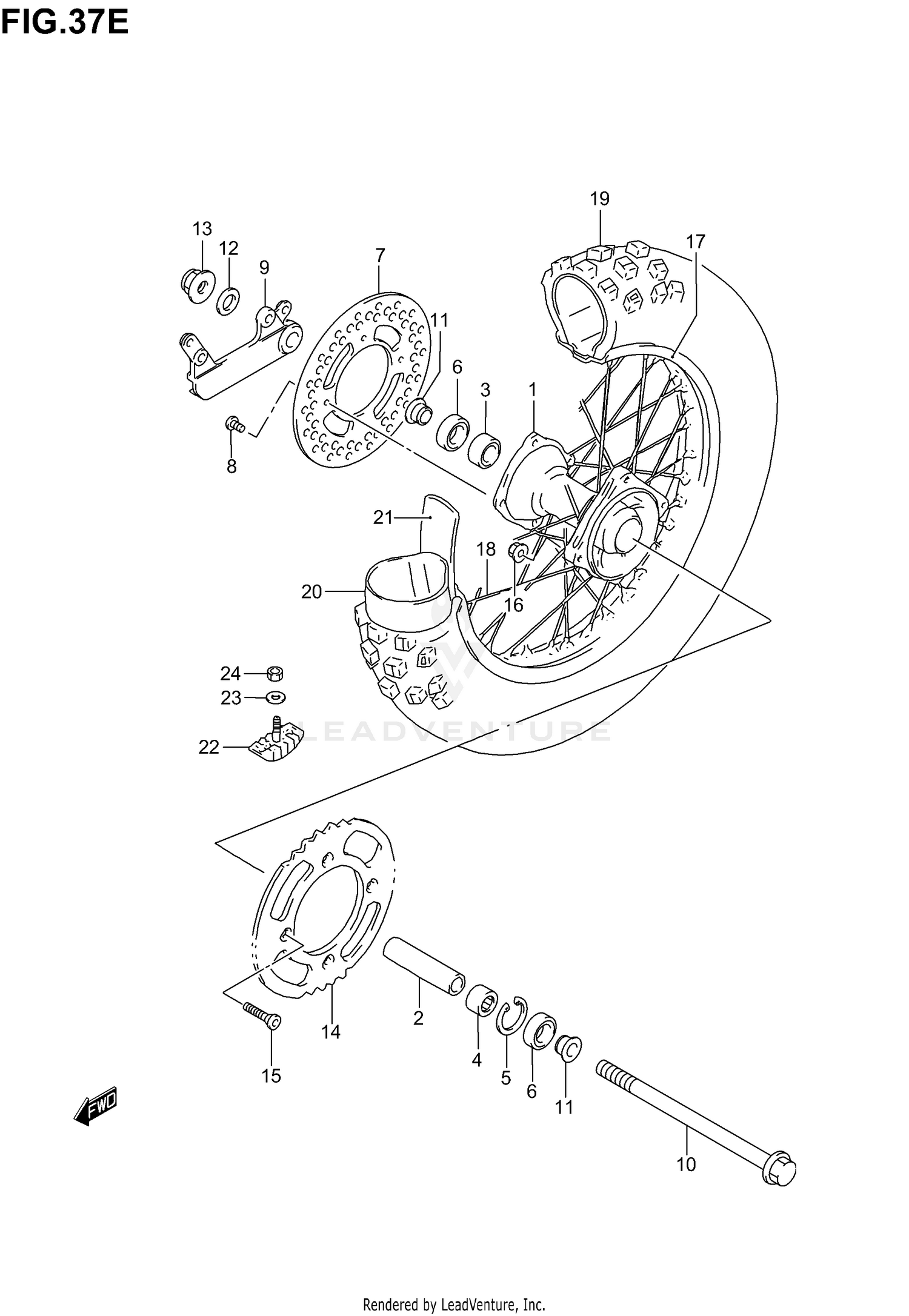 REAR WHEEL (RM85LK5/LK6)
